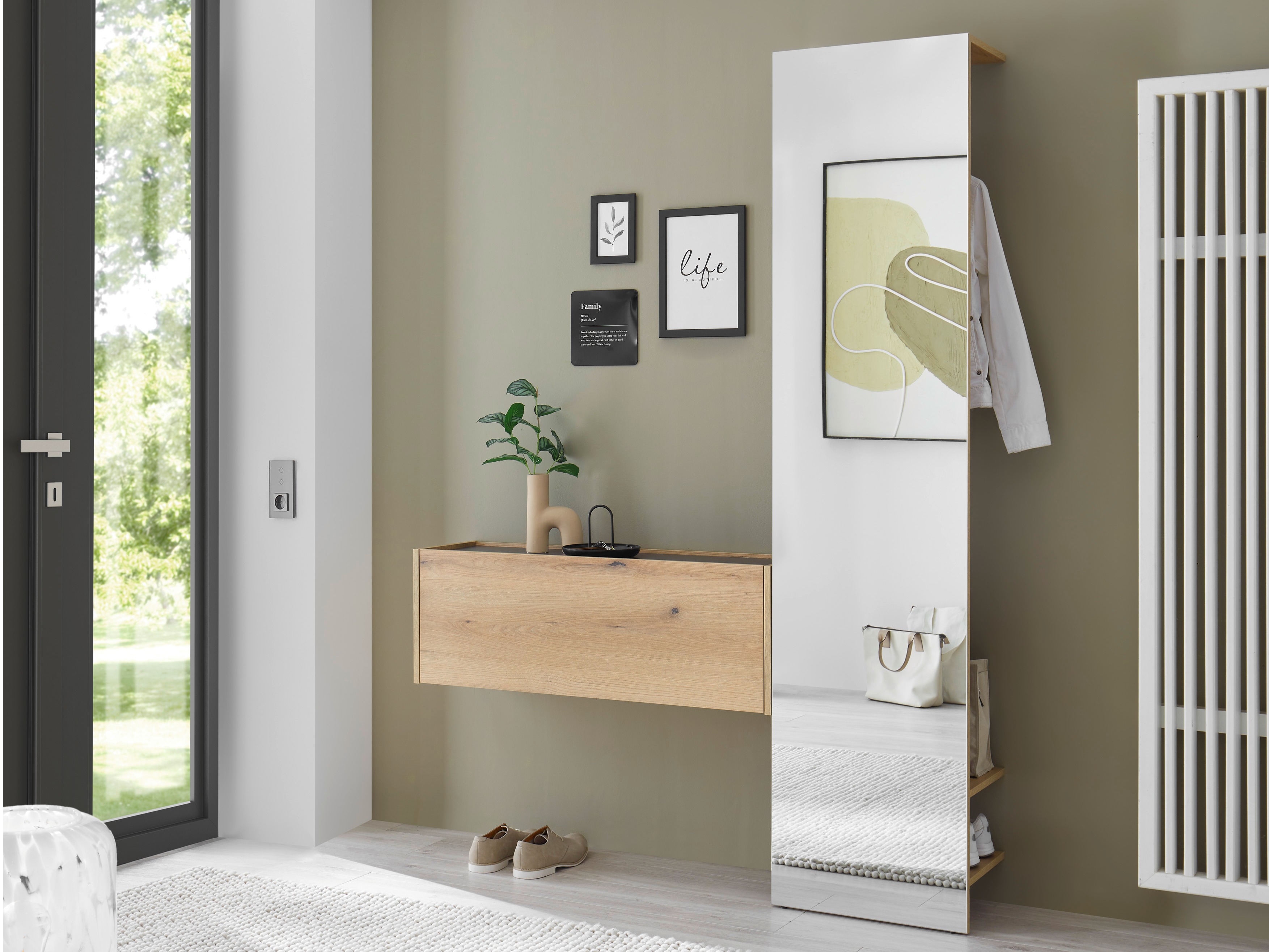 Komplet za predsobo Elbsori 166 (Hrast)