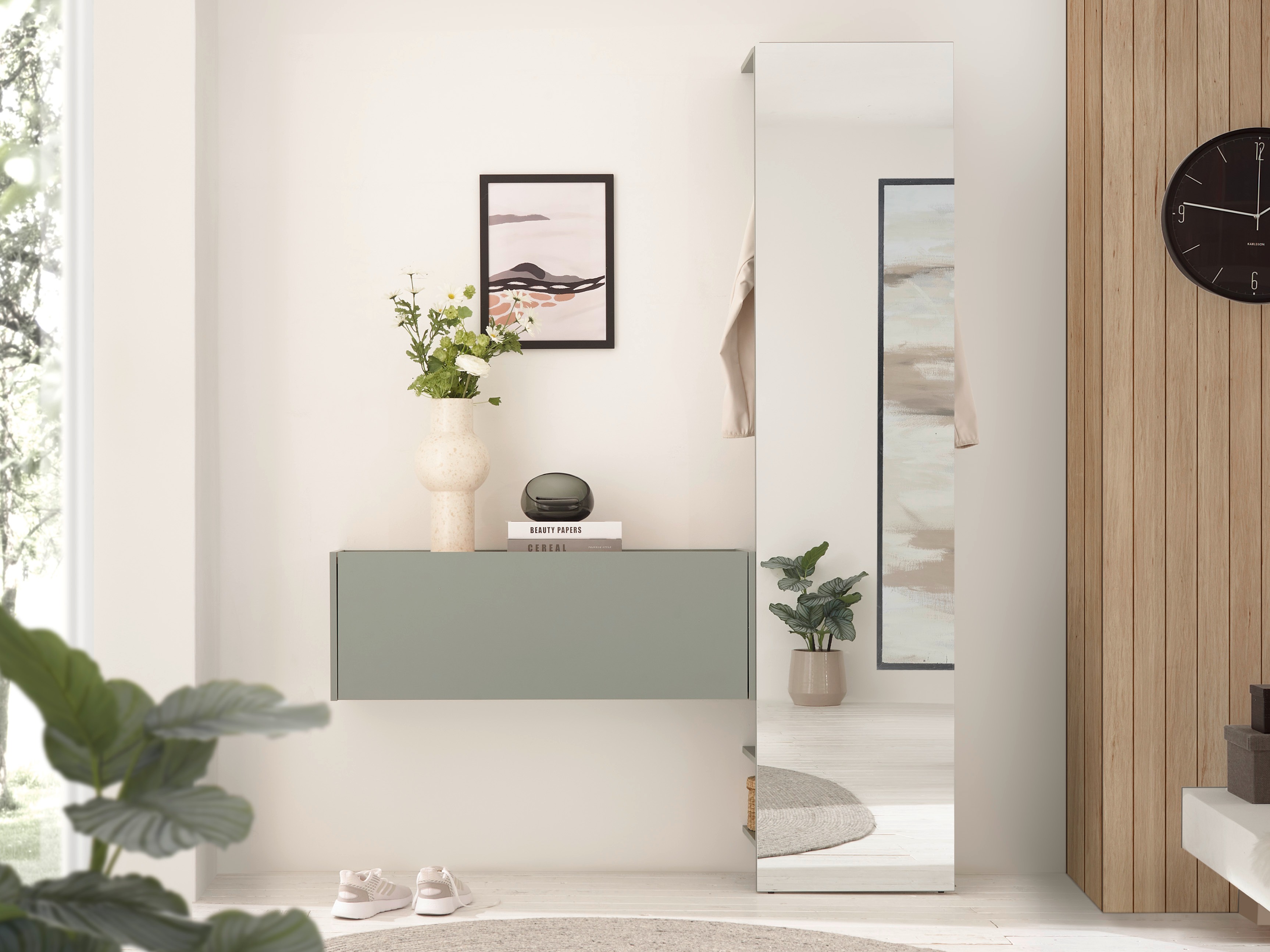 Komplet za predsobo Elbsori 166 (Zelena)