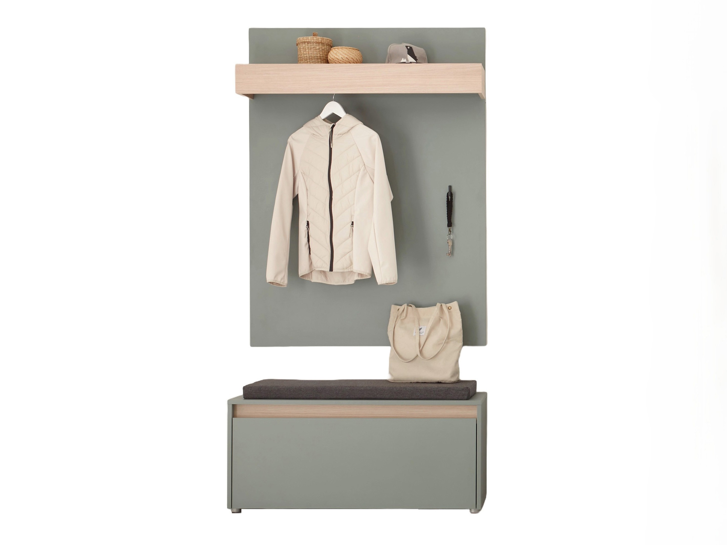 Komplet za predsobo Elbsori 167 (Zelena)