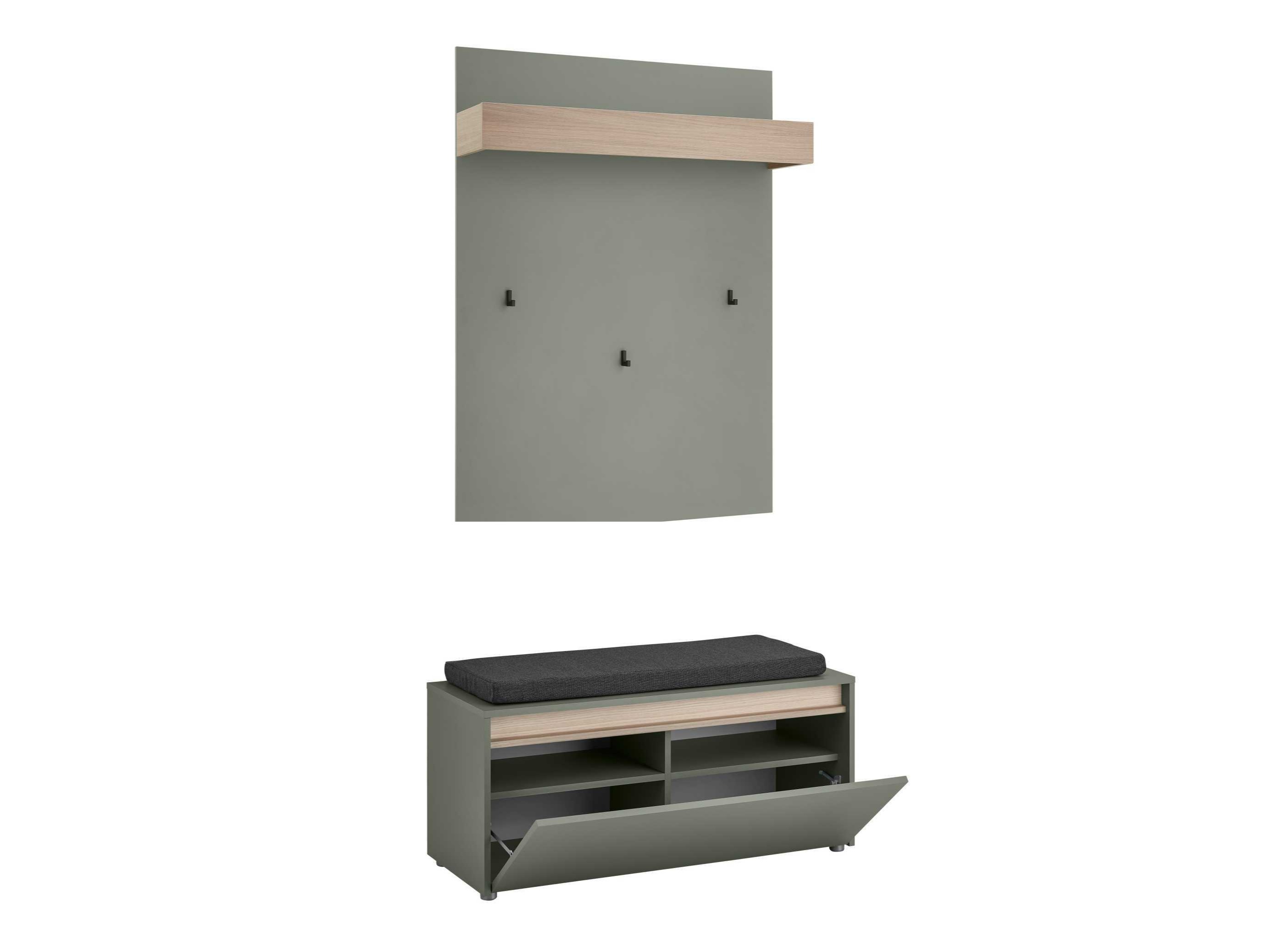 Komplet za predsobo Elbsori 167 (Zelena)