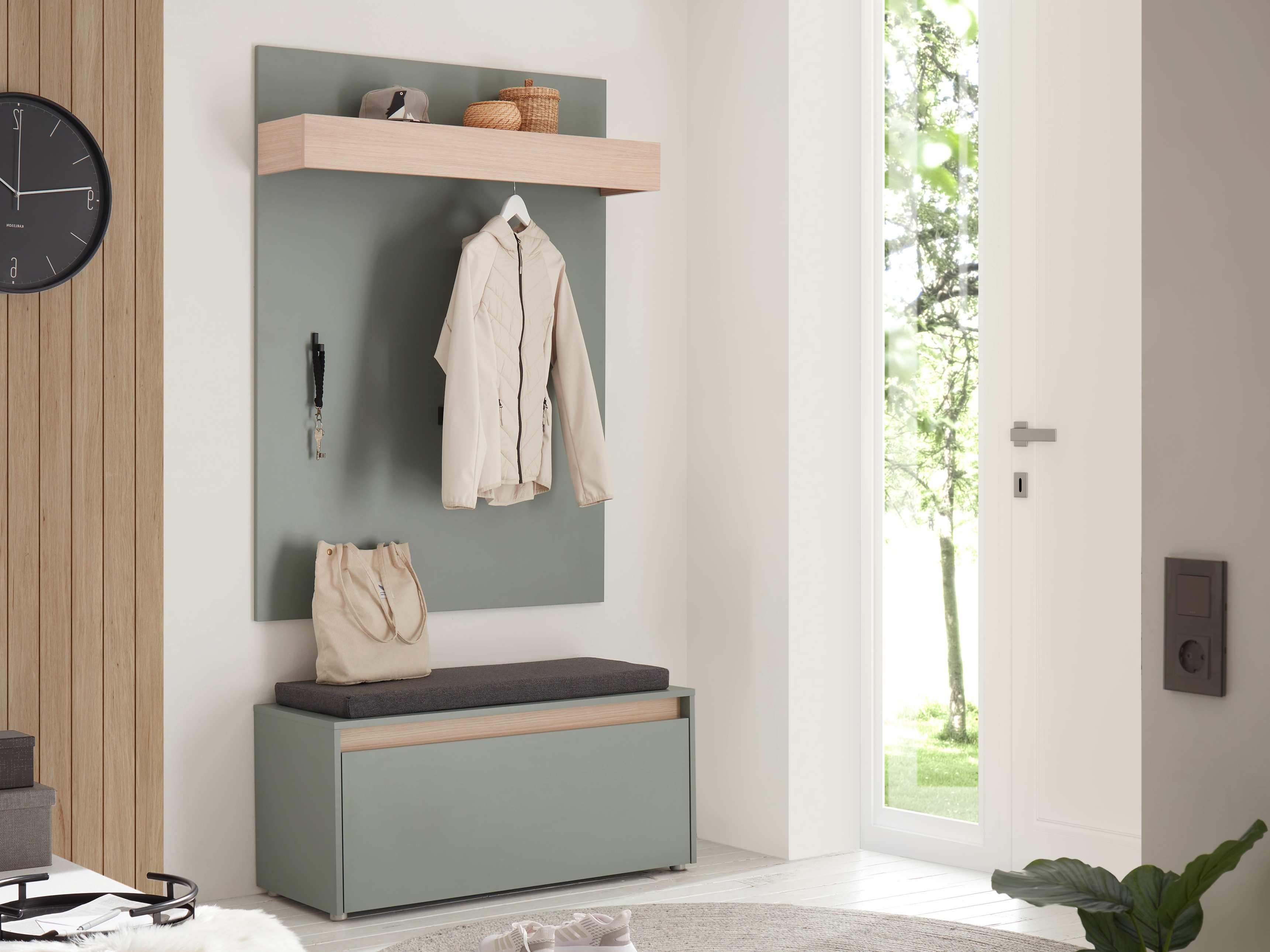 Komplet za predsobo Elbsori 167 (Zelena)