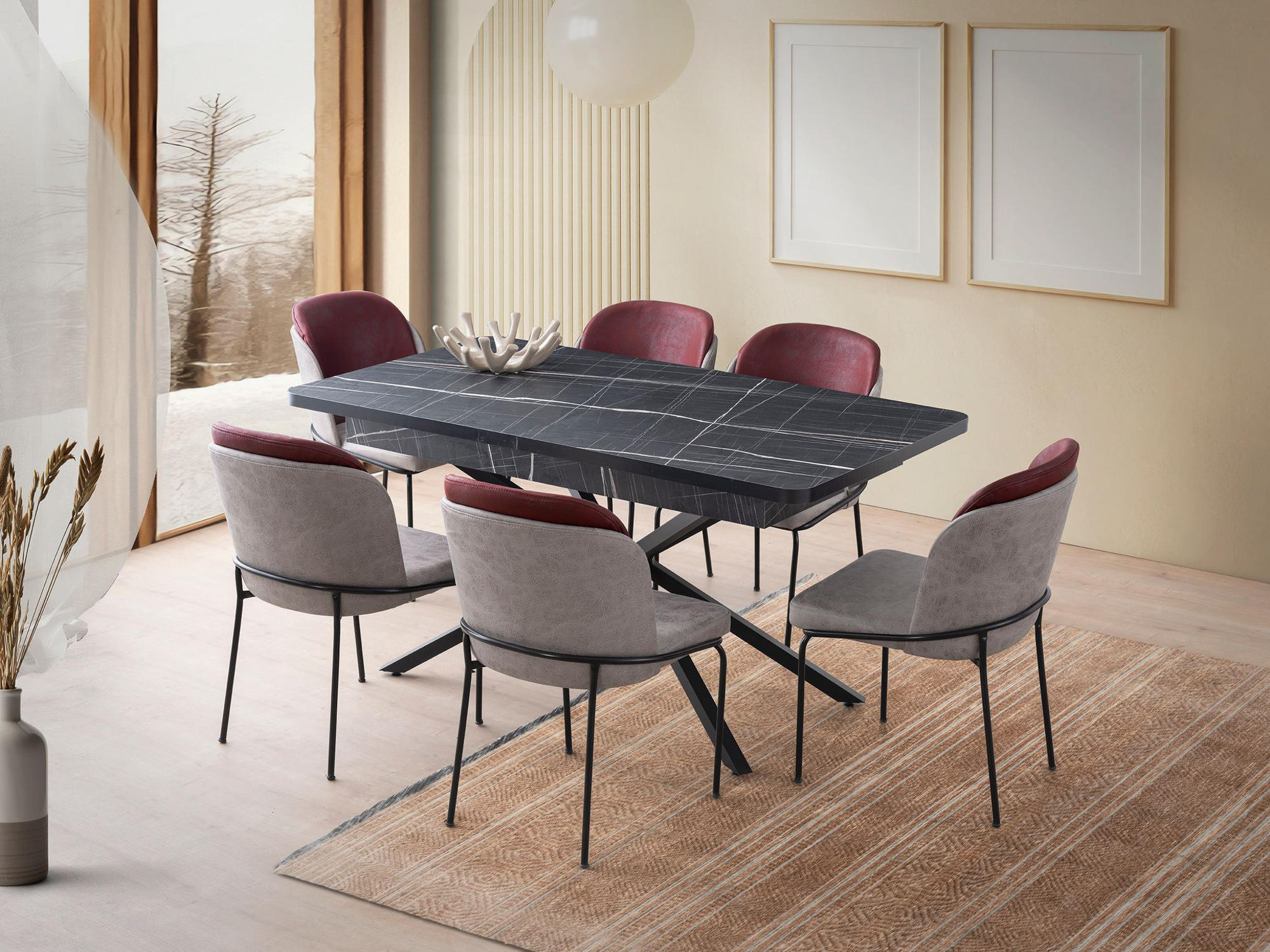 Miza Kailua 2624 (Črni marmor)