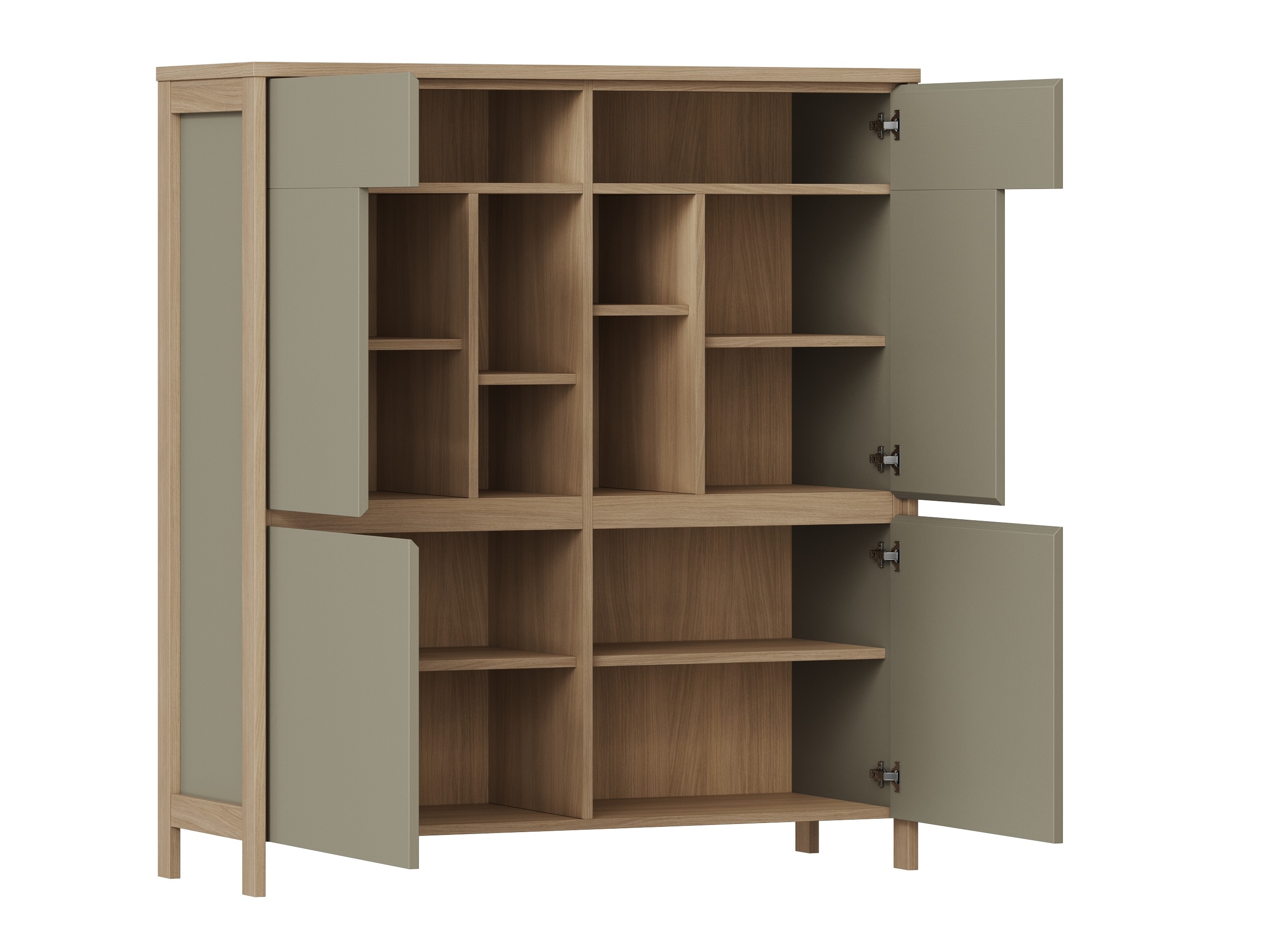 Dnevni prostor Fermaru 110 (Prašno zelena + Hrast)