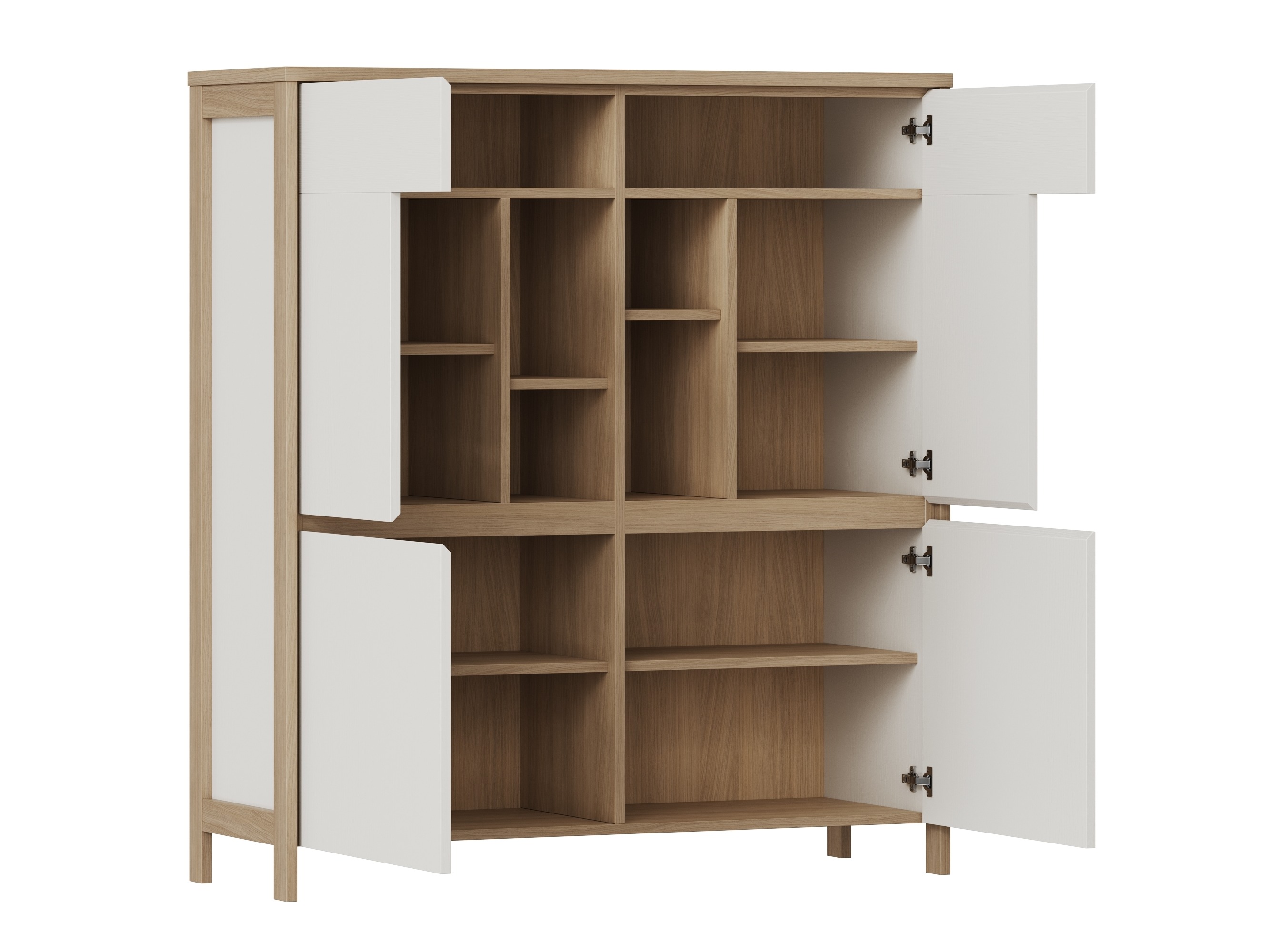 Komplet za dnevno sobo Fermaru 110 (Bela + Hrast)