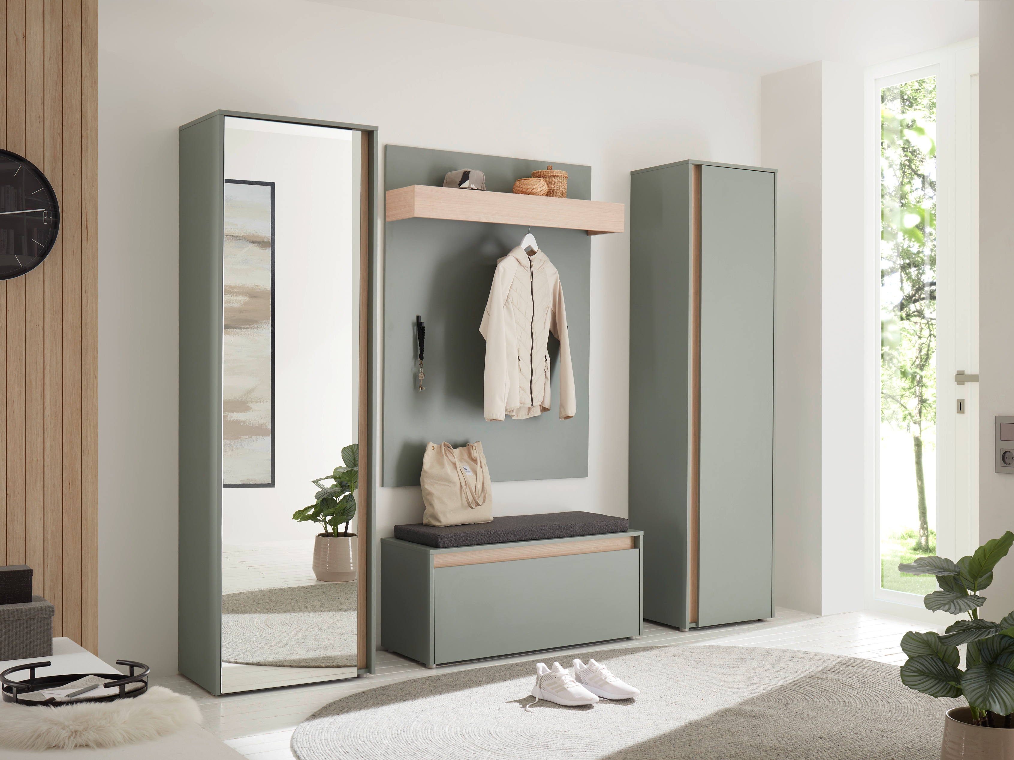 Komplet za predsobo Elbsori 169 (Zelena)