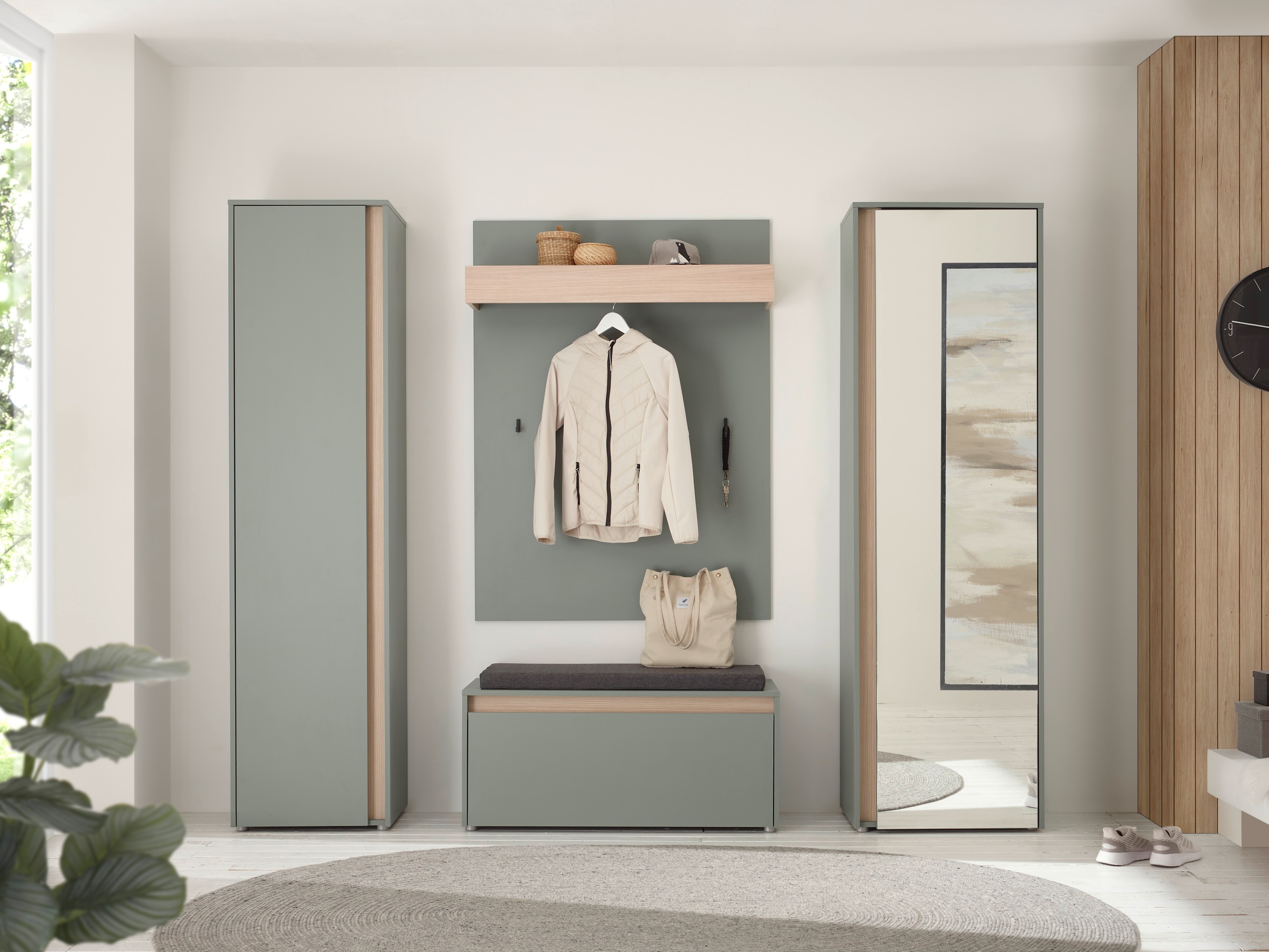 Komplet za predsobo Elbsori 169 (Zelena)