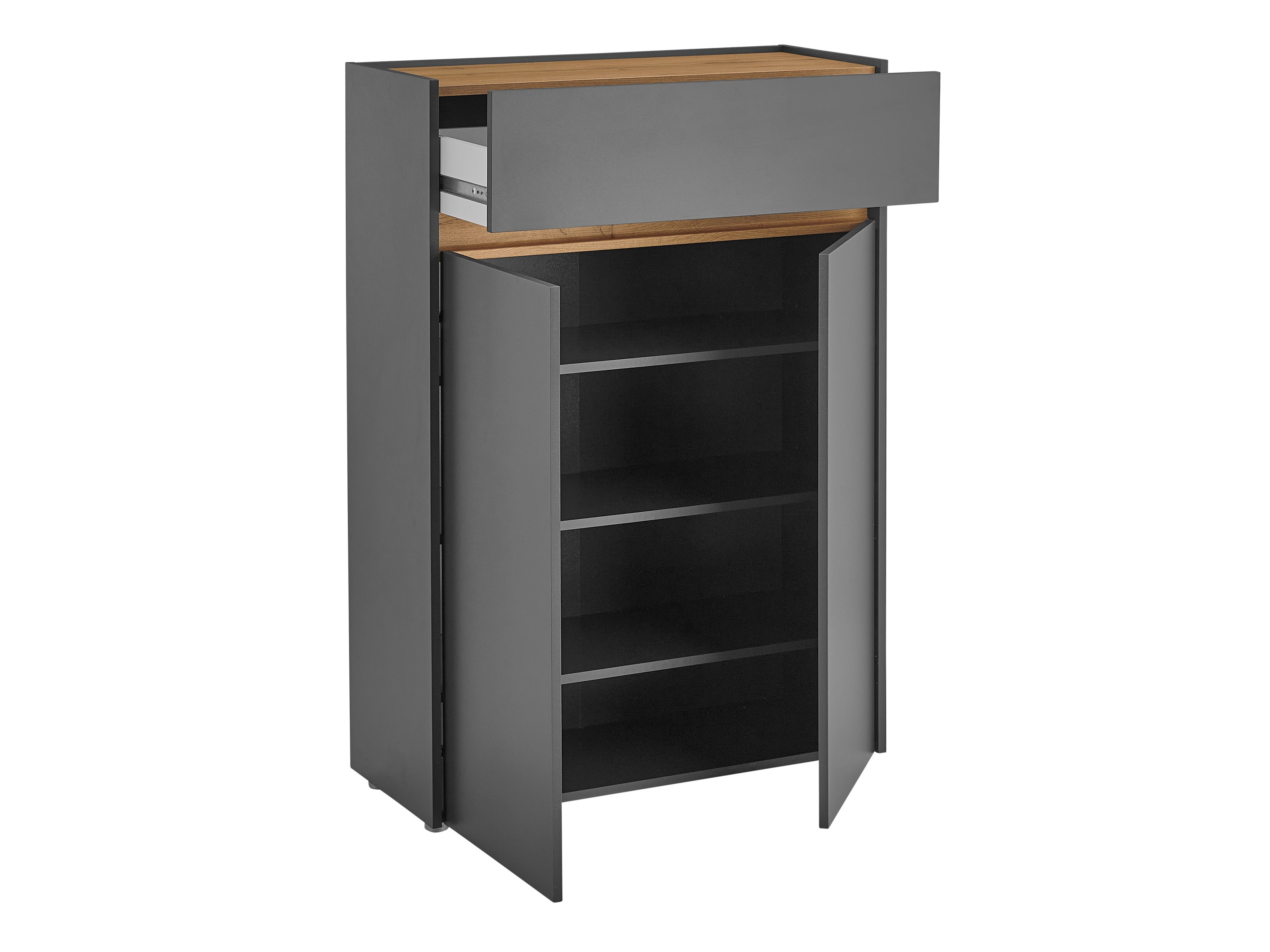 Komplet za predsobo Elbsori 175 (Antracit + Wotan hrast)