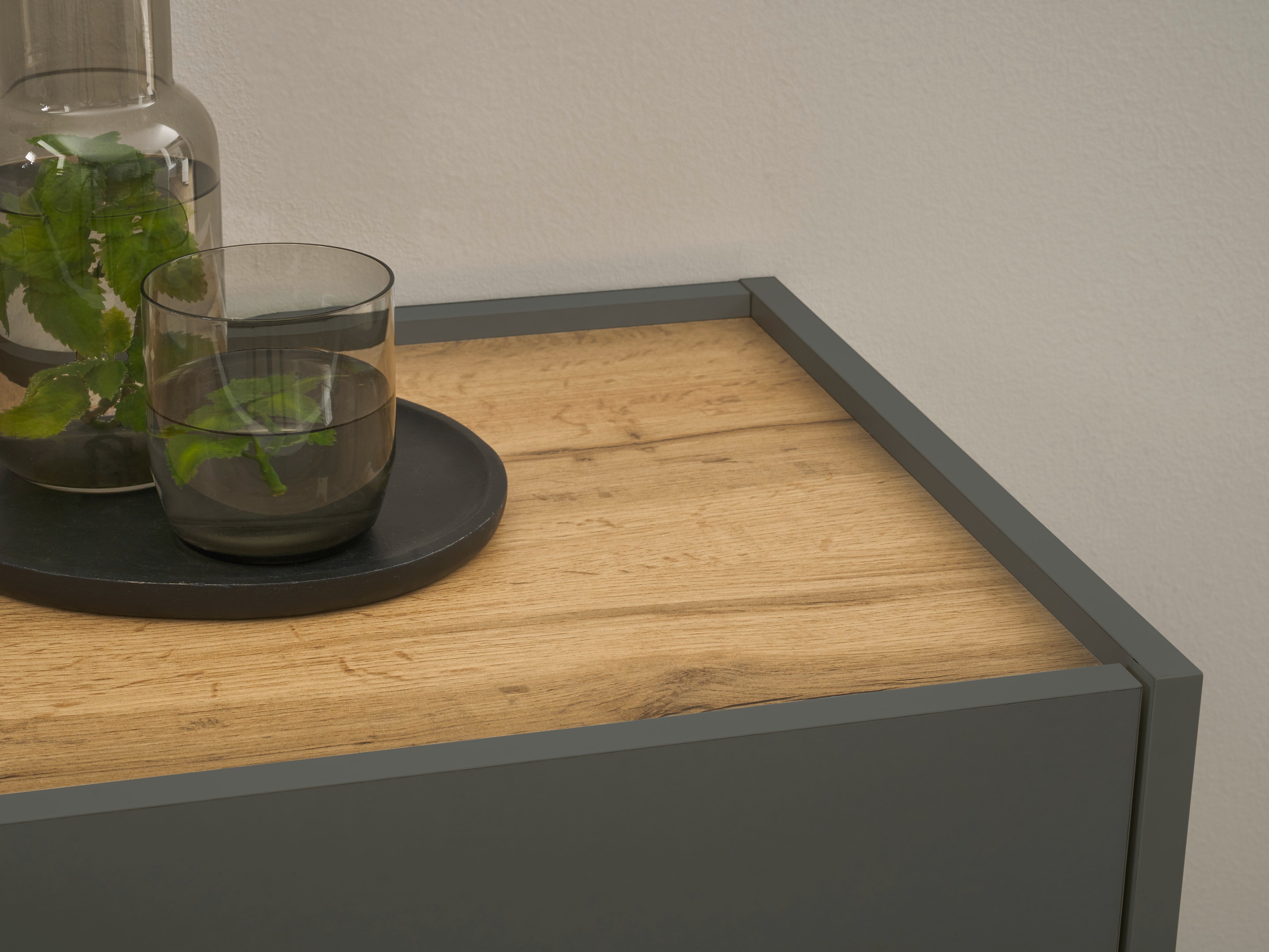 Komplet za predsobo Elbsori 175 (Antracit + Wotan hrast)