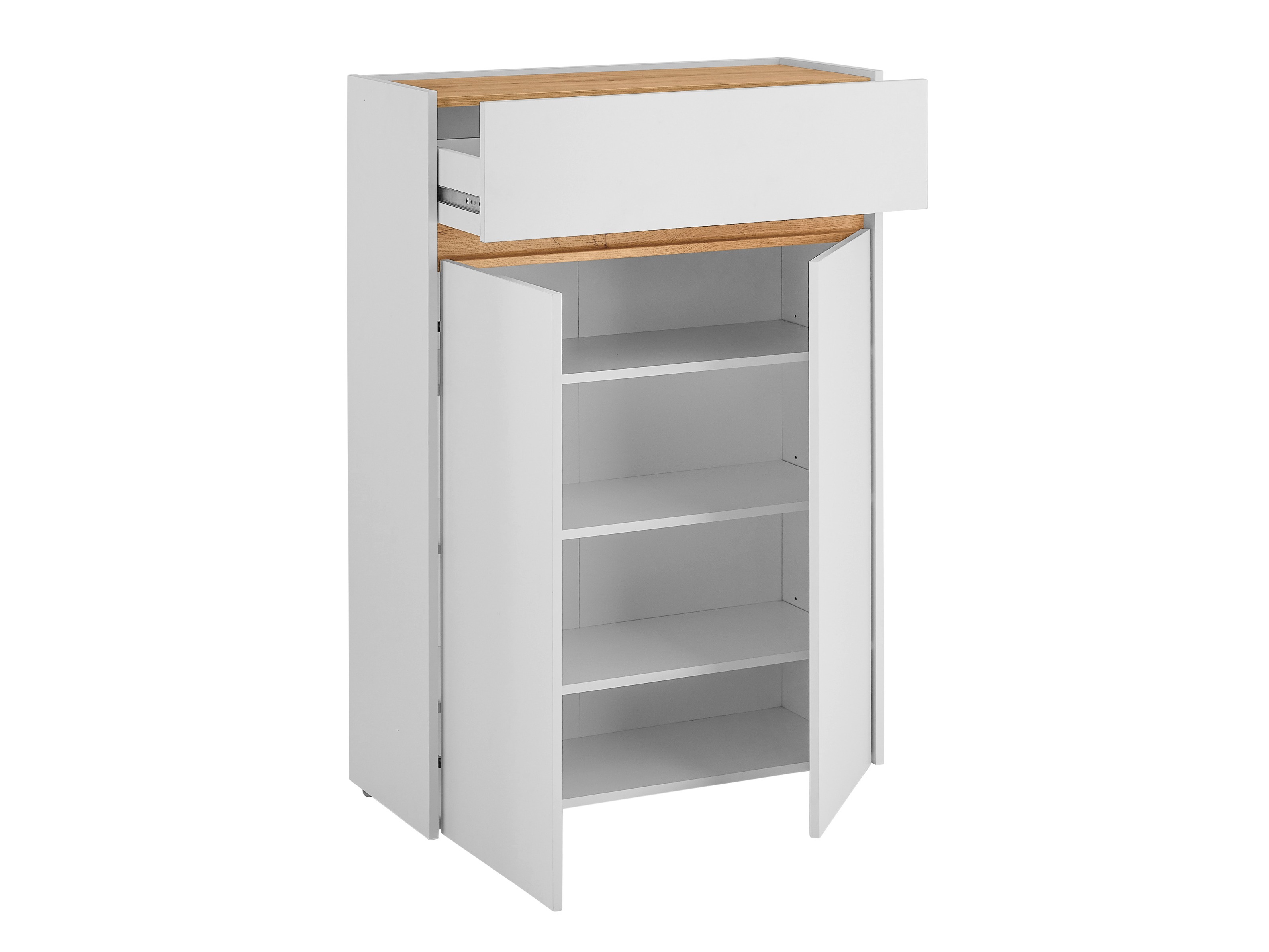 Komplet za predsobo Elbsori 175 (Bela + Wotan hrast)