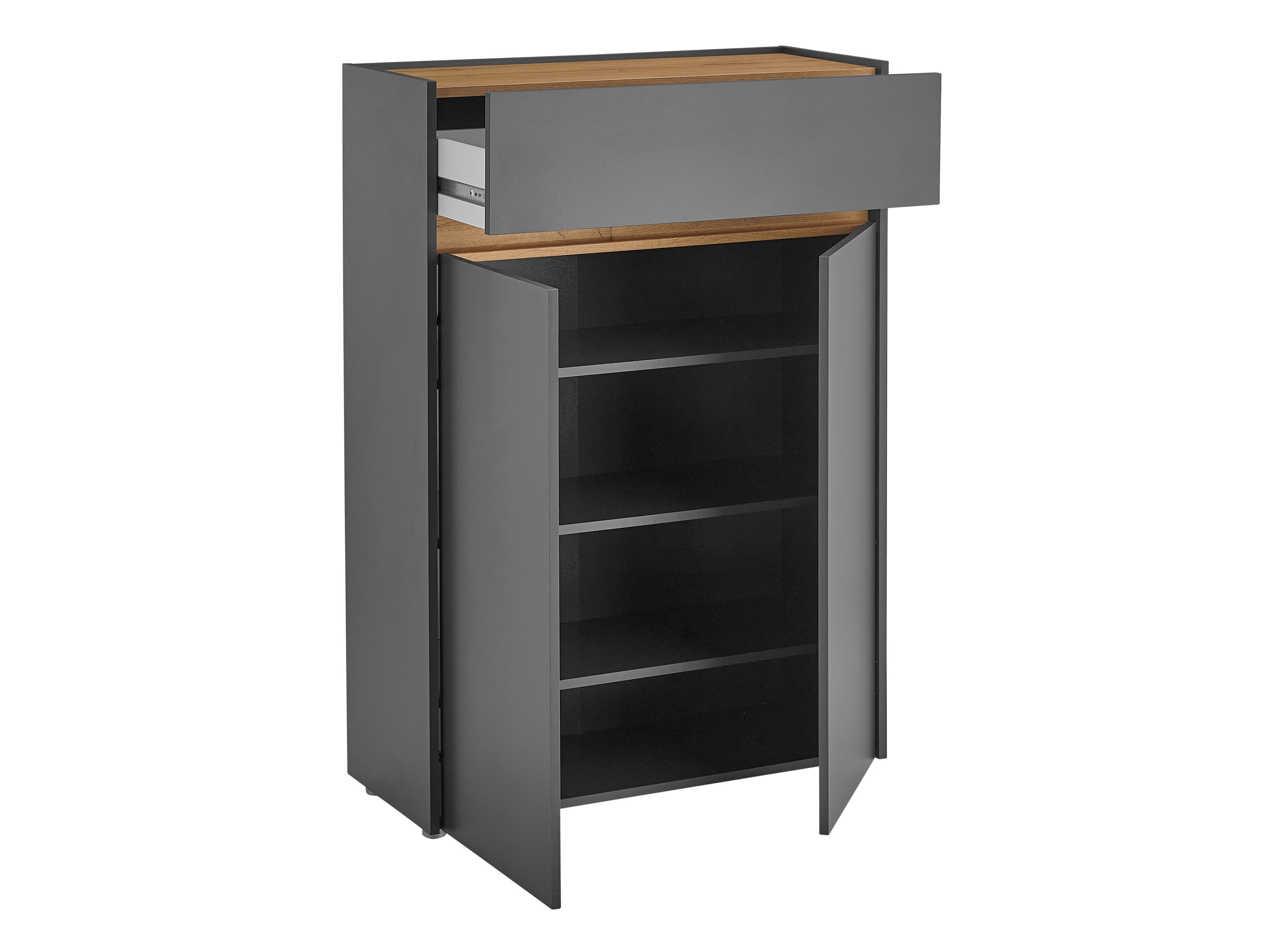 Komplet za predsobo Elbsori 176 (Antracit + Wotan hrast)