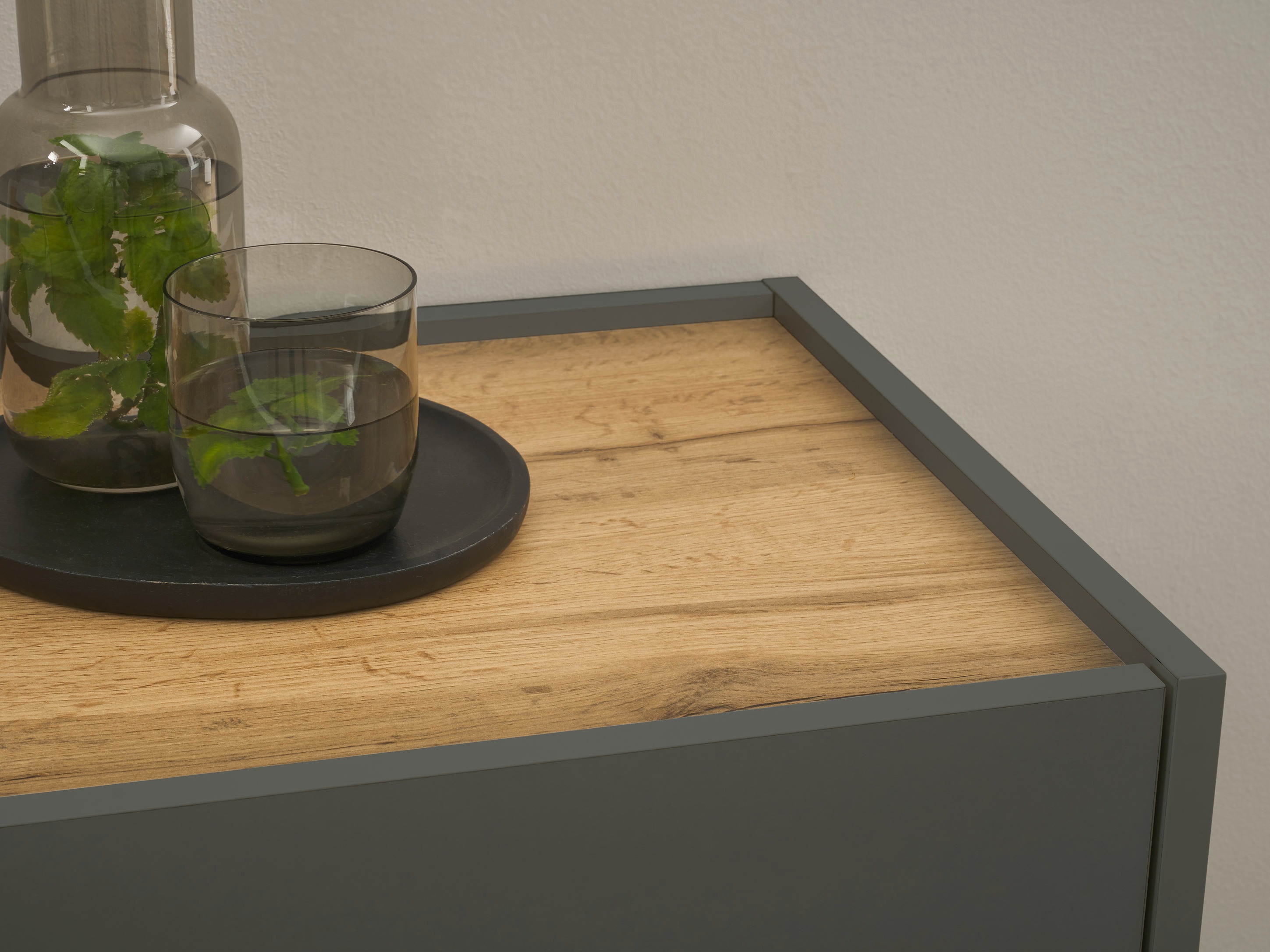 Komplet za predsobo Elbsori 176 (Antracit + Wotan hrast)