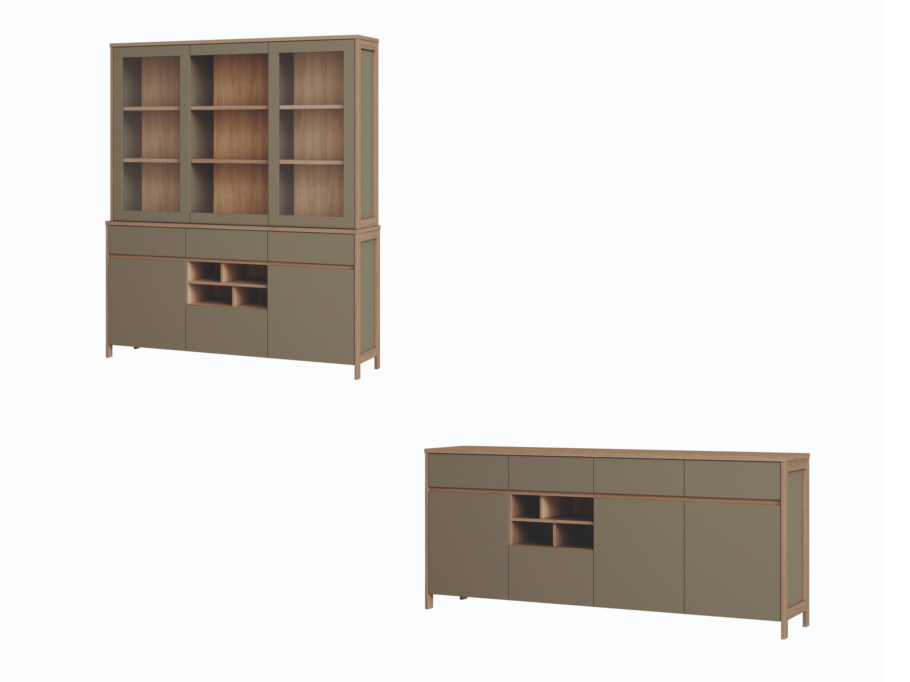 Pohištveni komplet Fermaru 114 (Prašno zelena + Hrast)