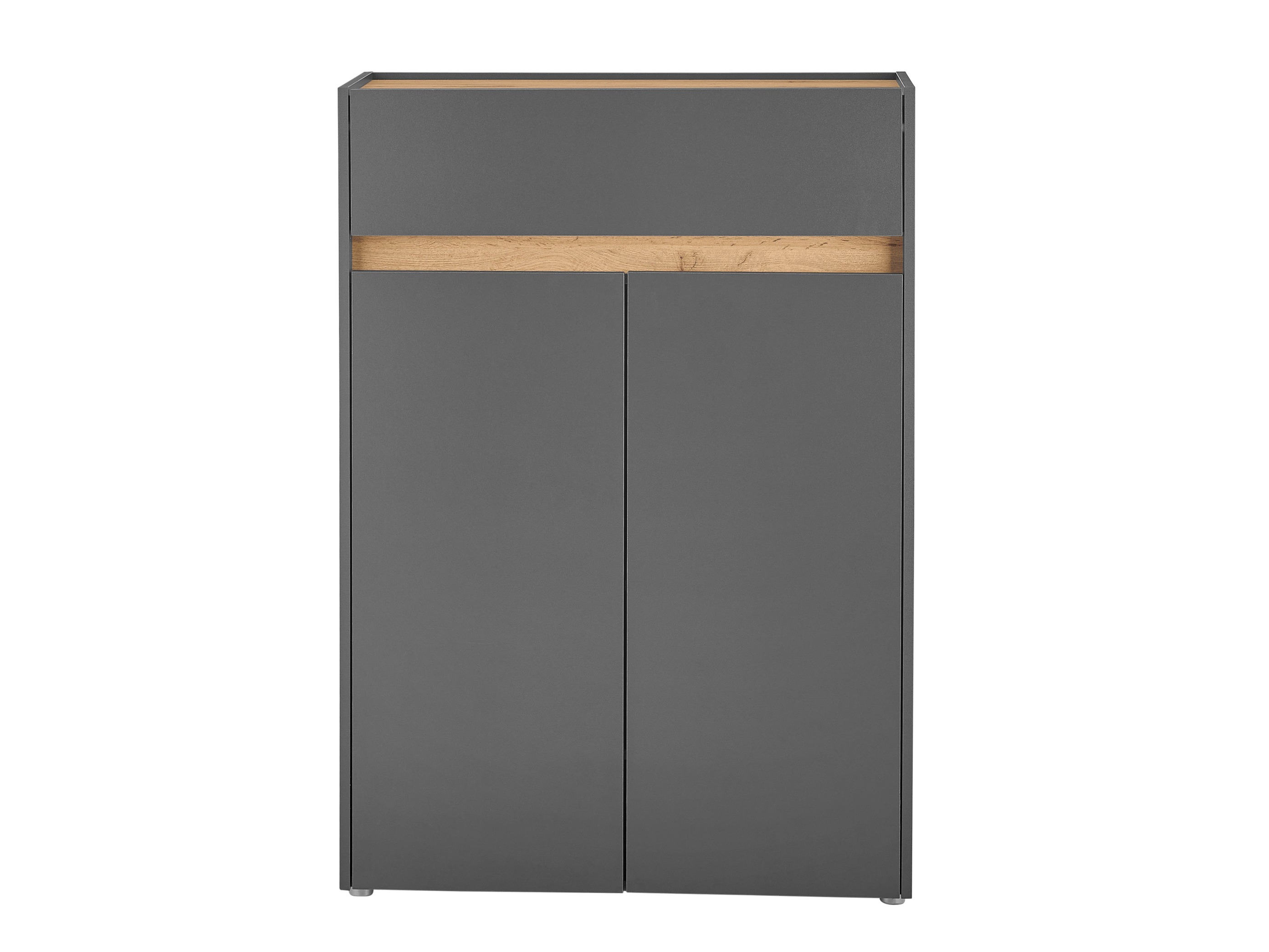 Regal za čevlje Elbsori 173 (Antracit + Wotan hrast)