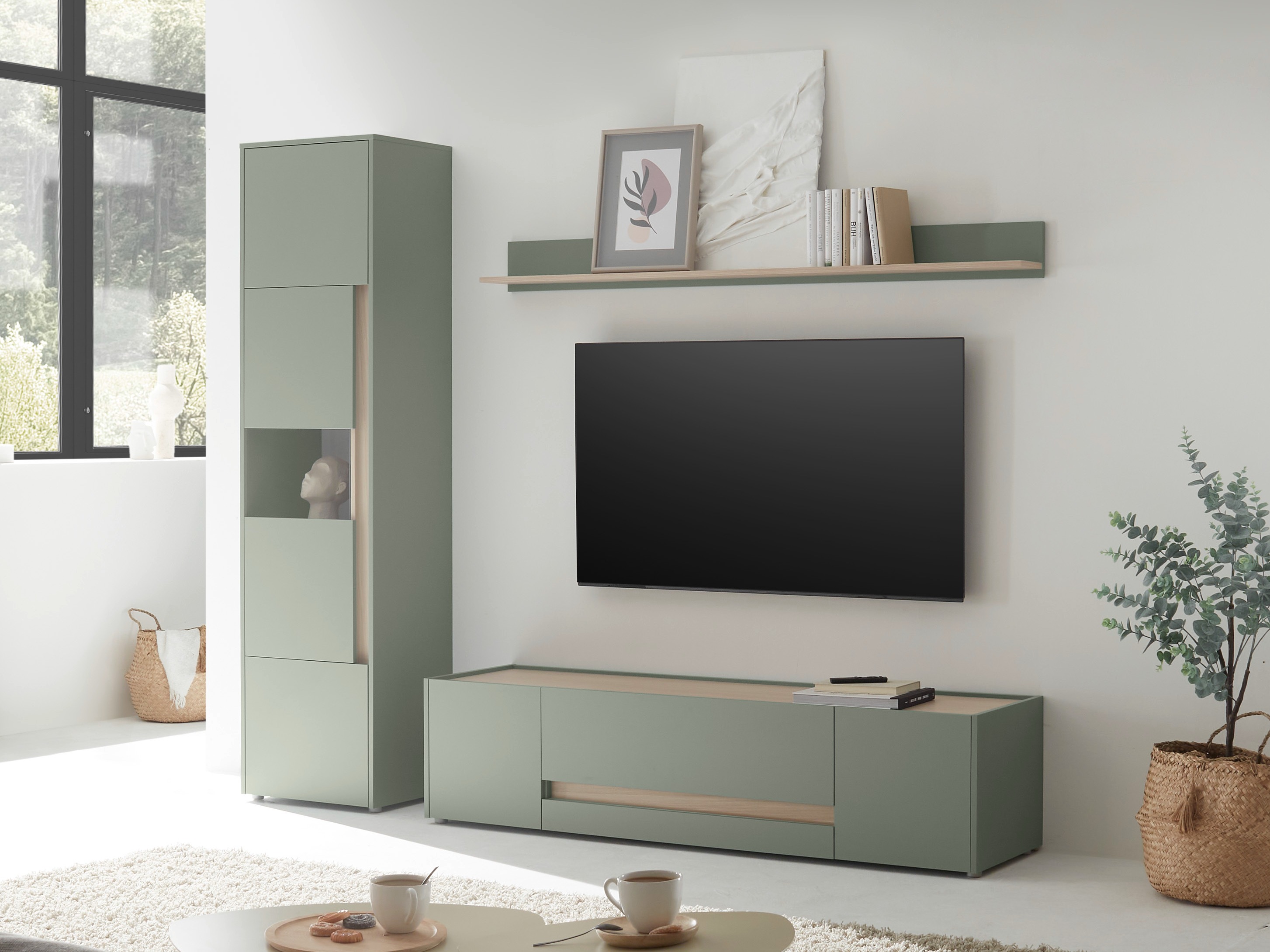 TV-omarica Elbsori 115 (Zelena + Hrast)