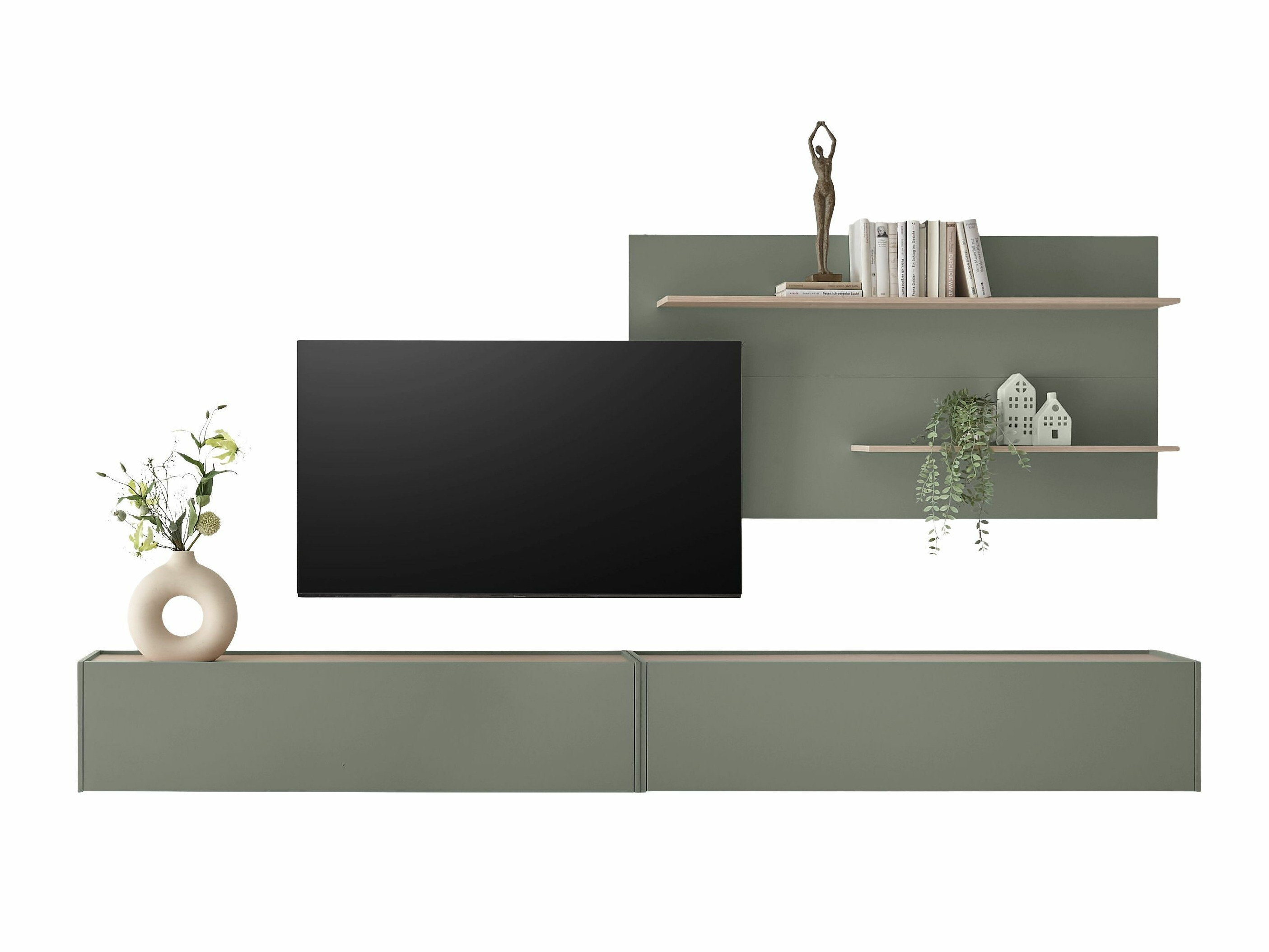 Dnevni prostor Elbsori 120 (Zelena + Hrast)