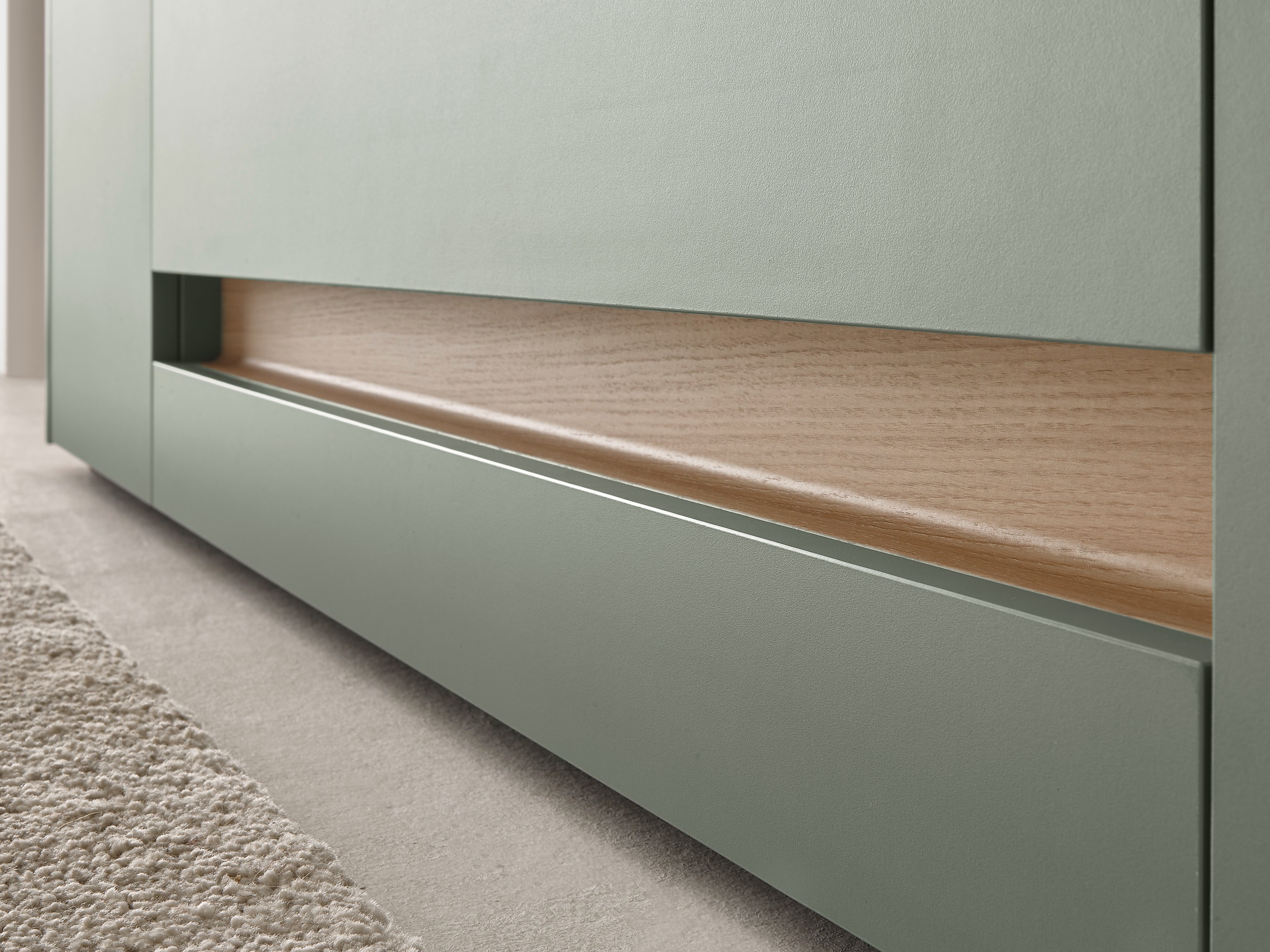 Komplet za dnevno sobo Elbsori 132 (Zelena + Hrast)