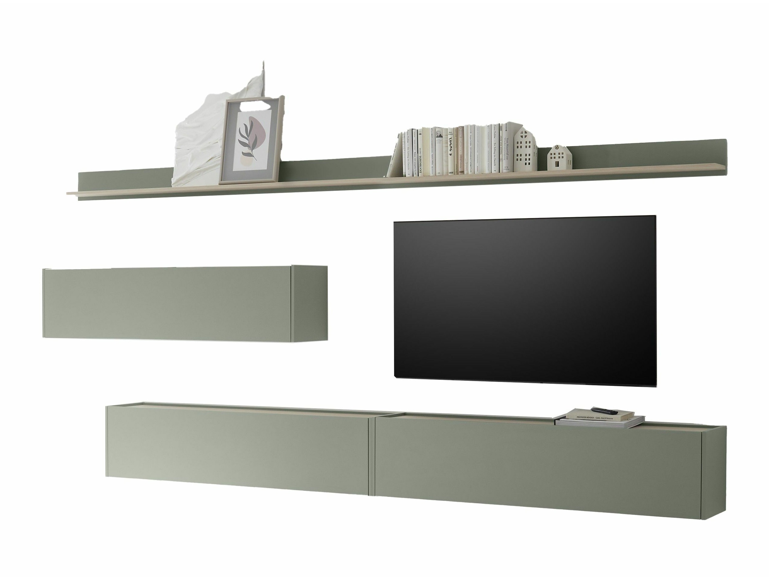 Komplet za dnevno sobo Elbsori 142 (Zelena + Hrast)