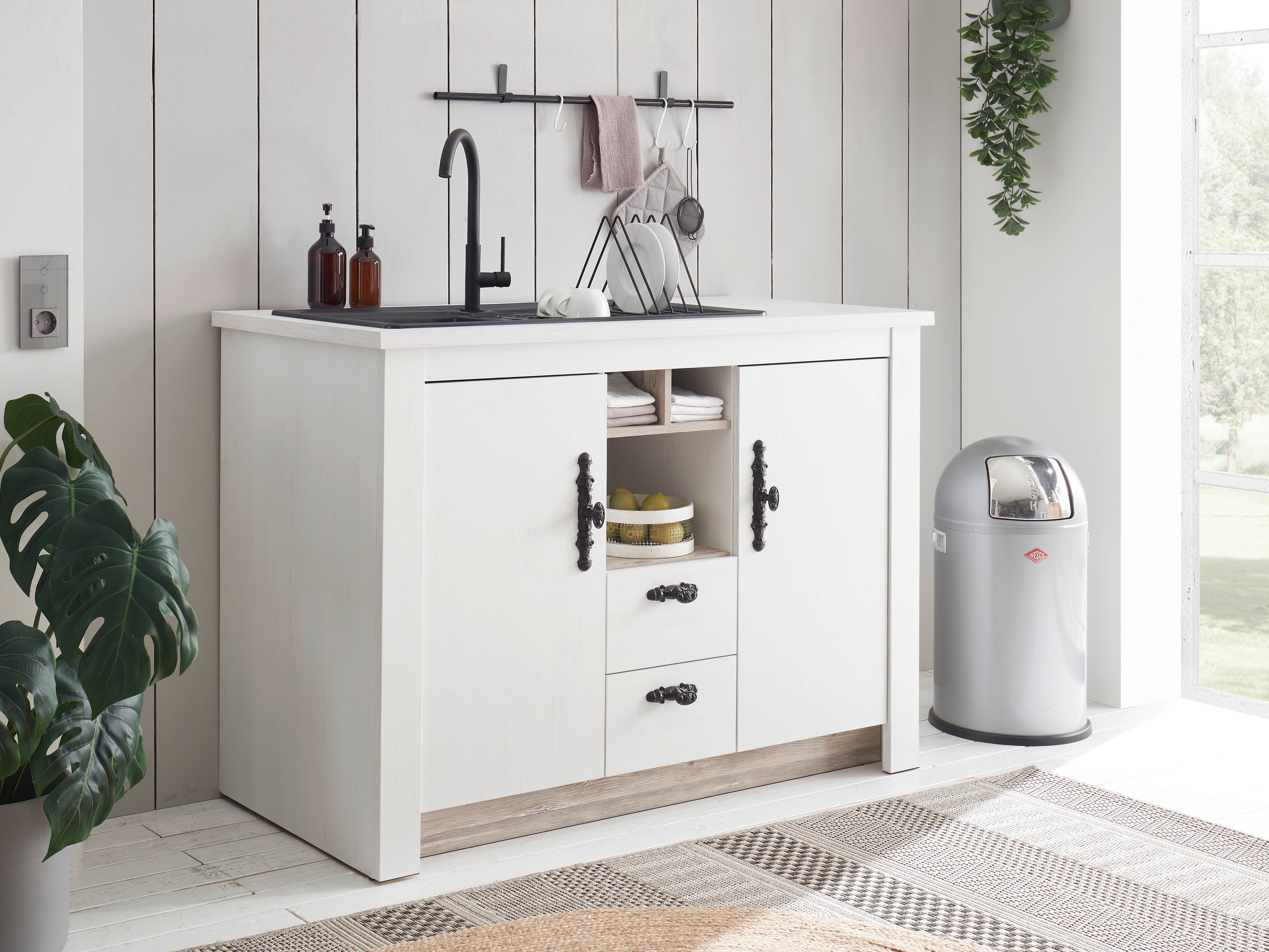 Modularna omarica s predalom in vrati Flora 100