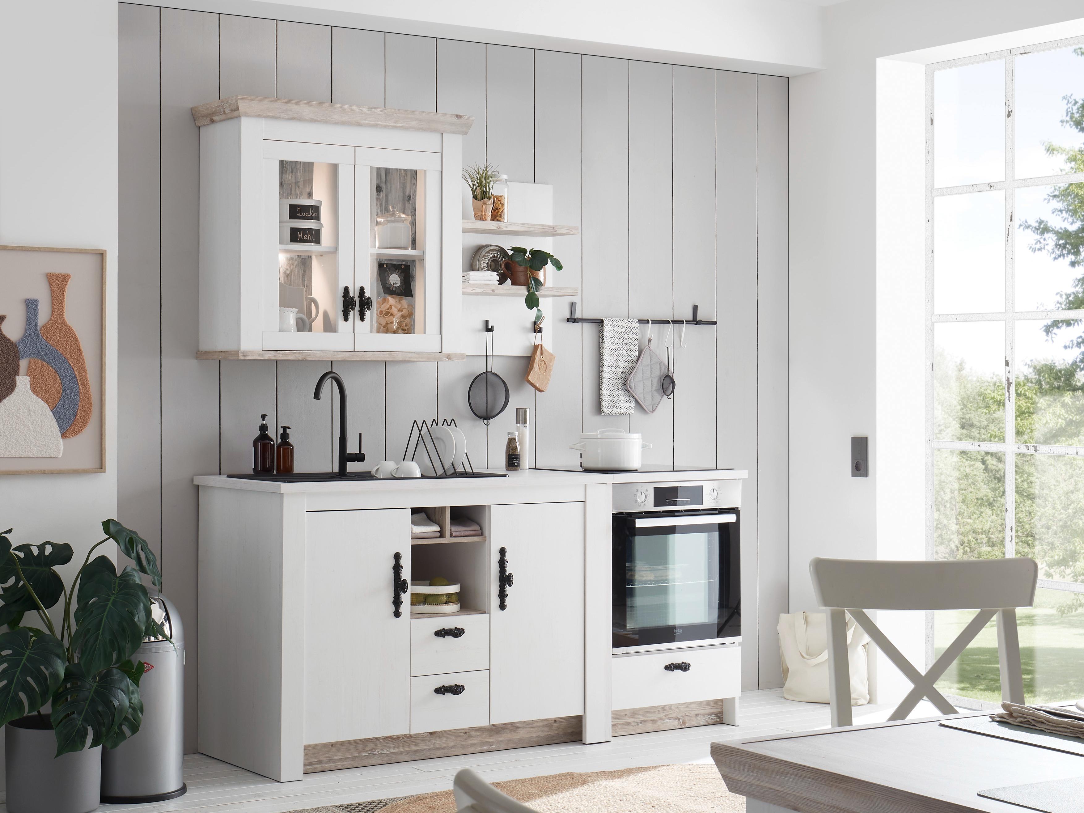 Modularna omarica s predalom in vrati Flora 100