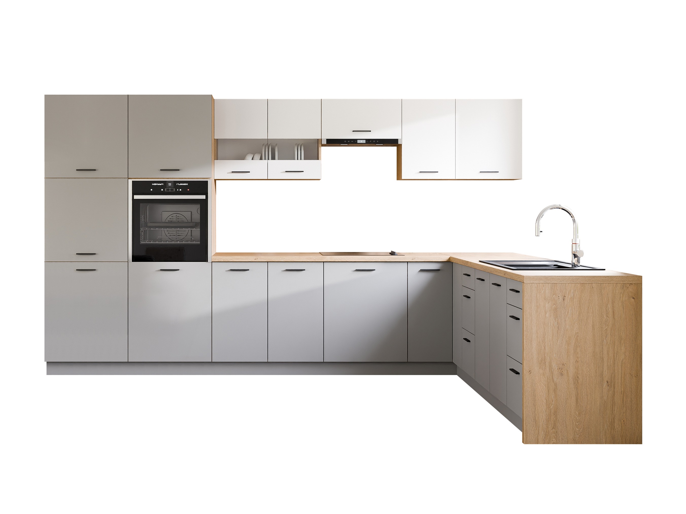 Modularni kuhinjski komplet Ati White Grey 118