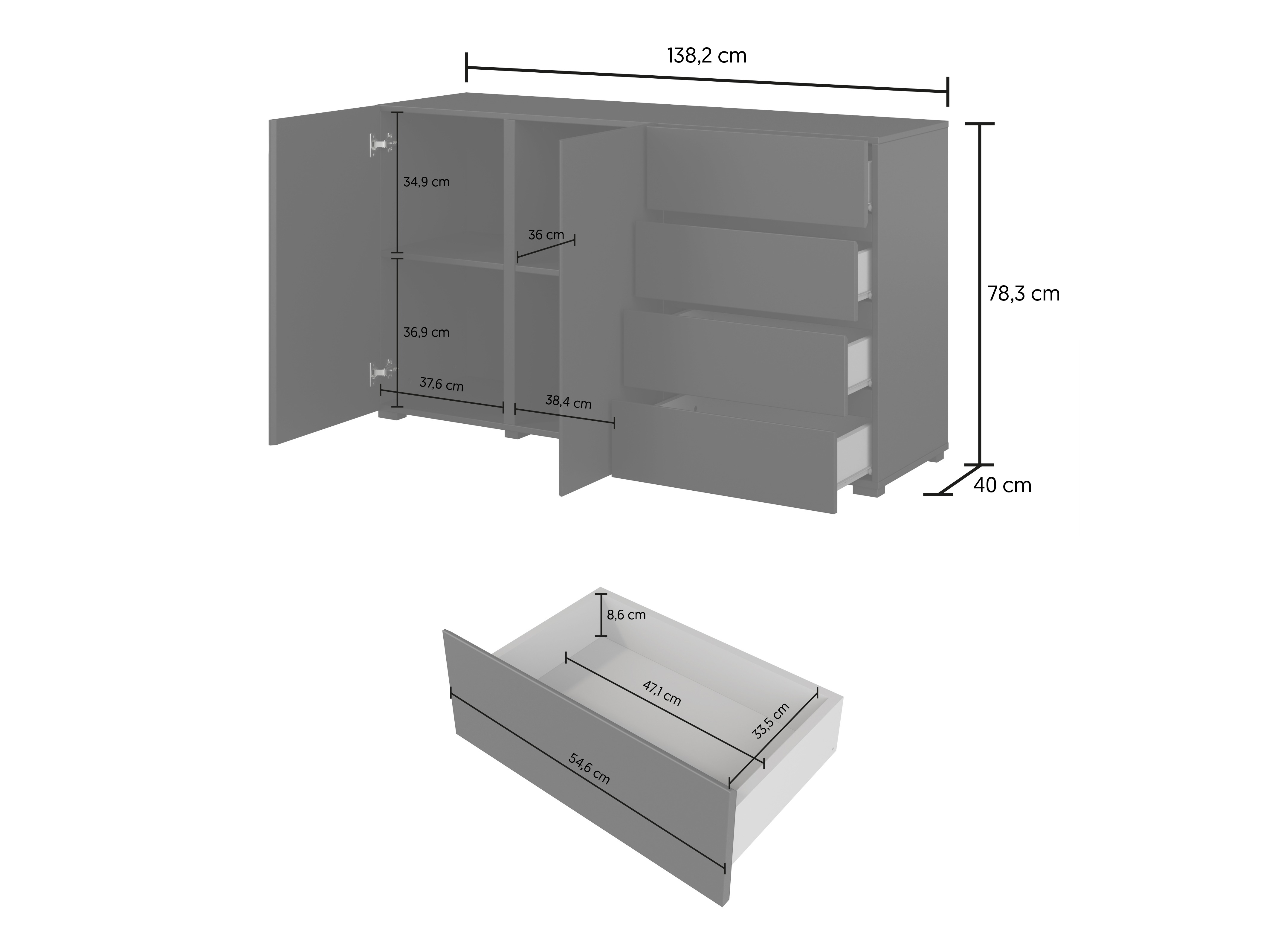 Komoda Elbleve 101 (Bela)