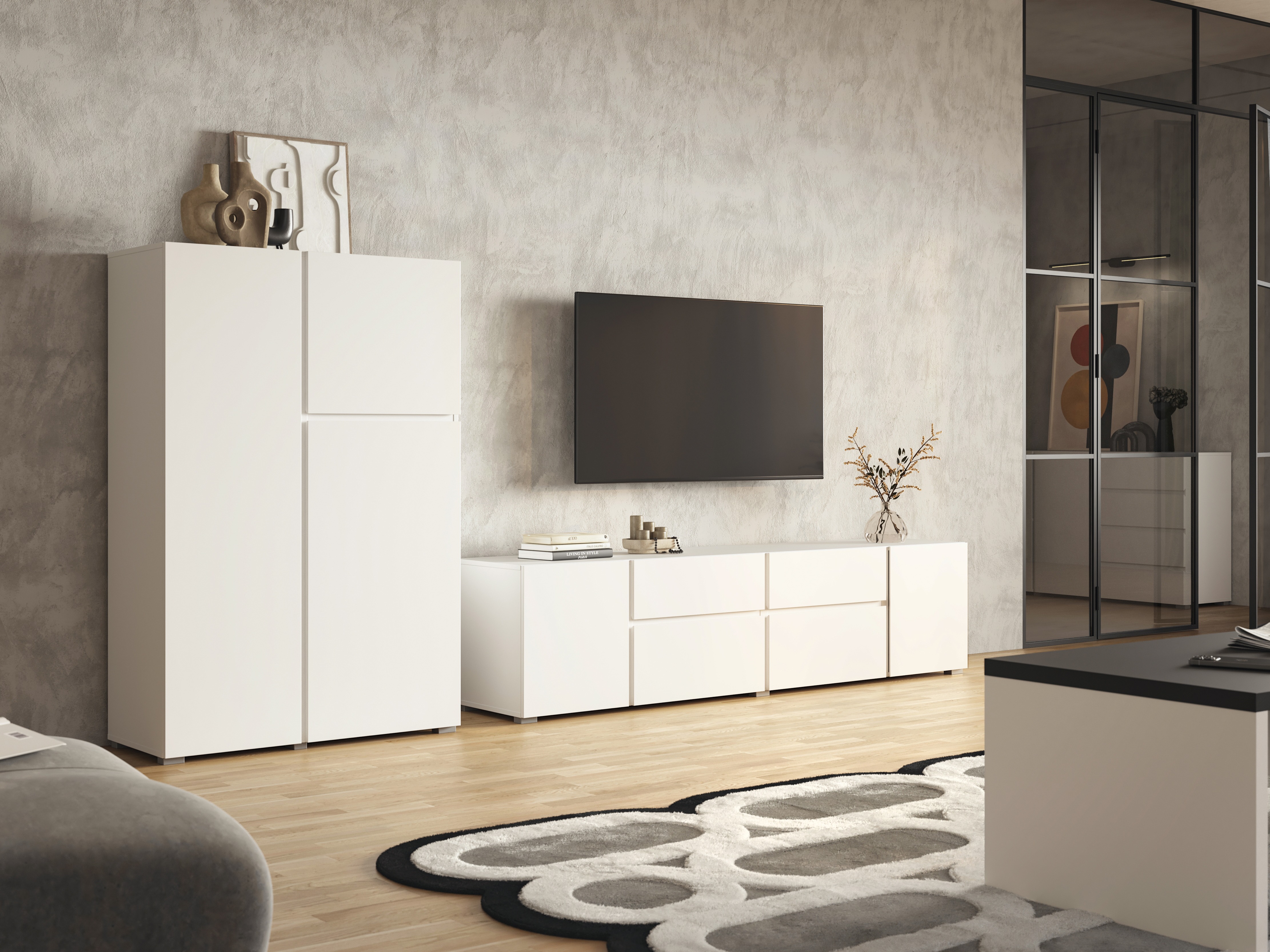 Komplet za dnevno sobo Elbleve 104 (Bela)