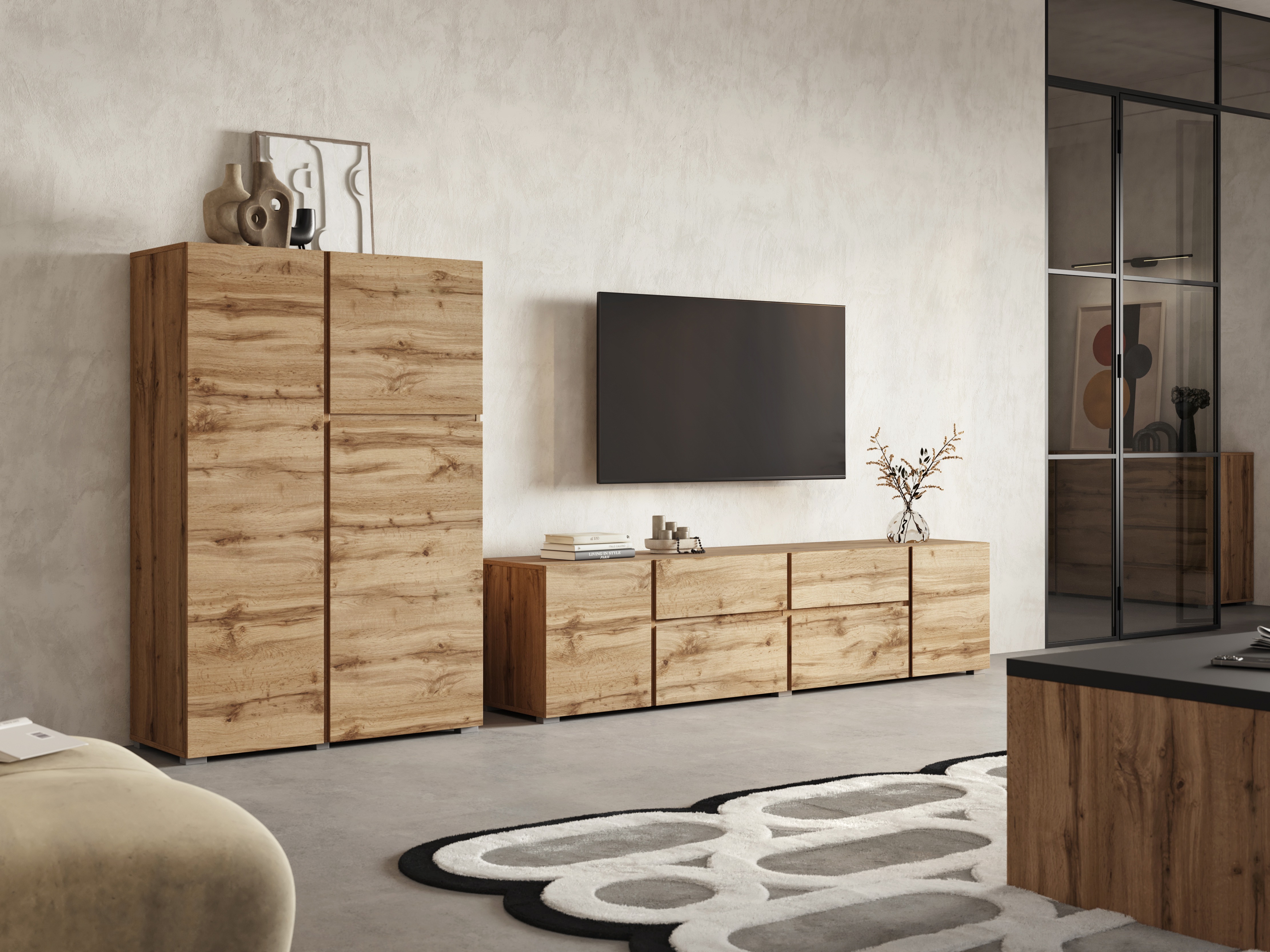 Komplet za dnevno sobo Elbleve 104 (Wotan hrast)