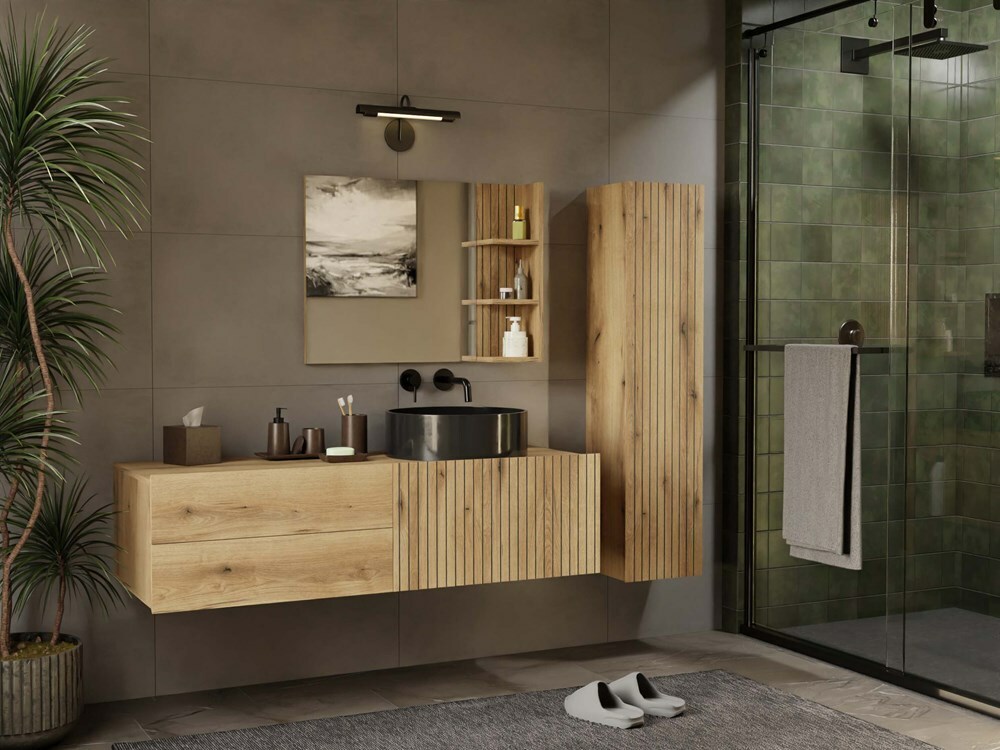 Viseča kopalniška omarica za umivalnik Mandeville 324