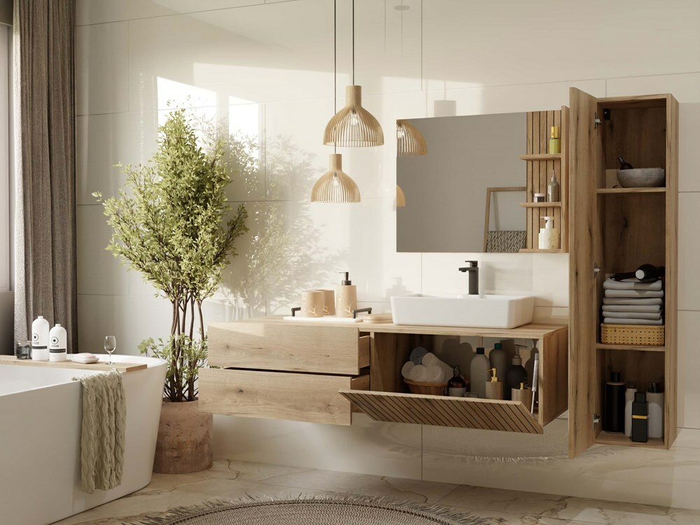 Viseča kopalniška omarica za umivalnik Mandeville 324