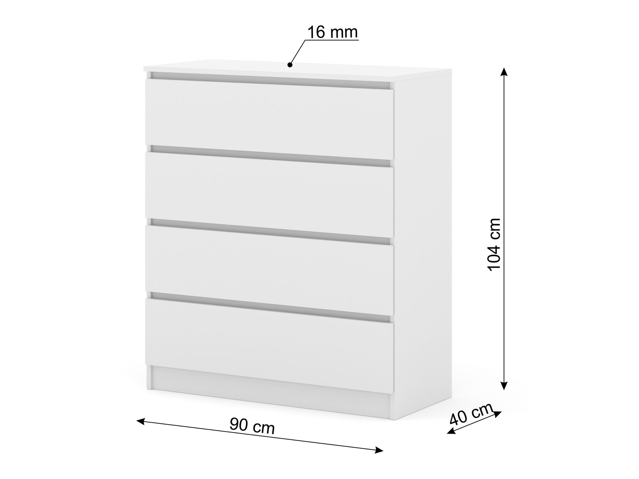 Komoda Buffalo 210 (Bela)