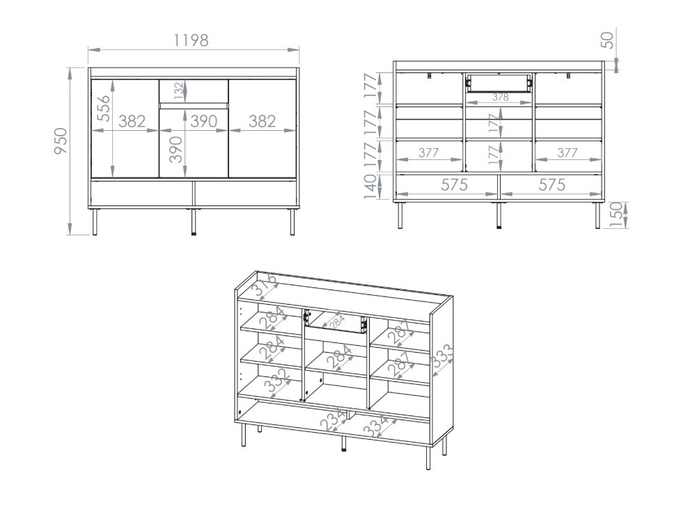 Regal za čevlje Tivorlo 104