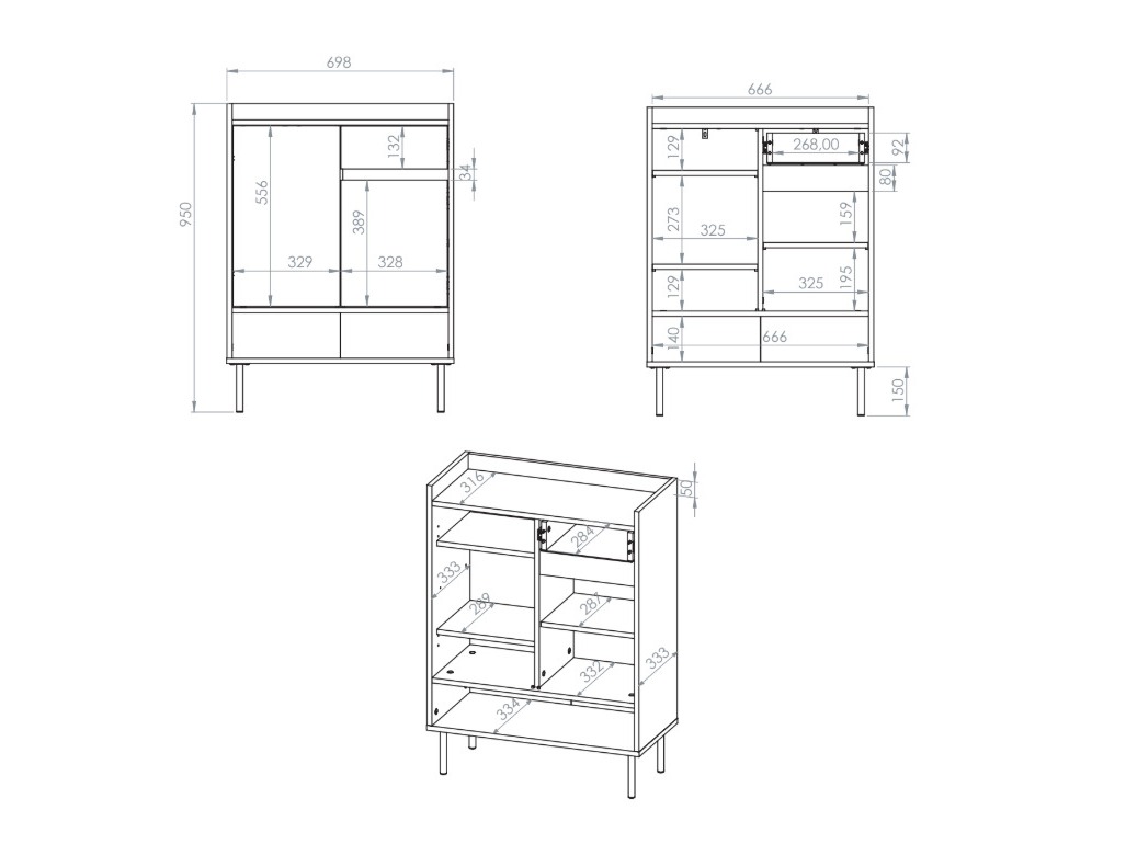 Regal za čevlje Tivorlo 105