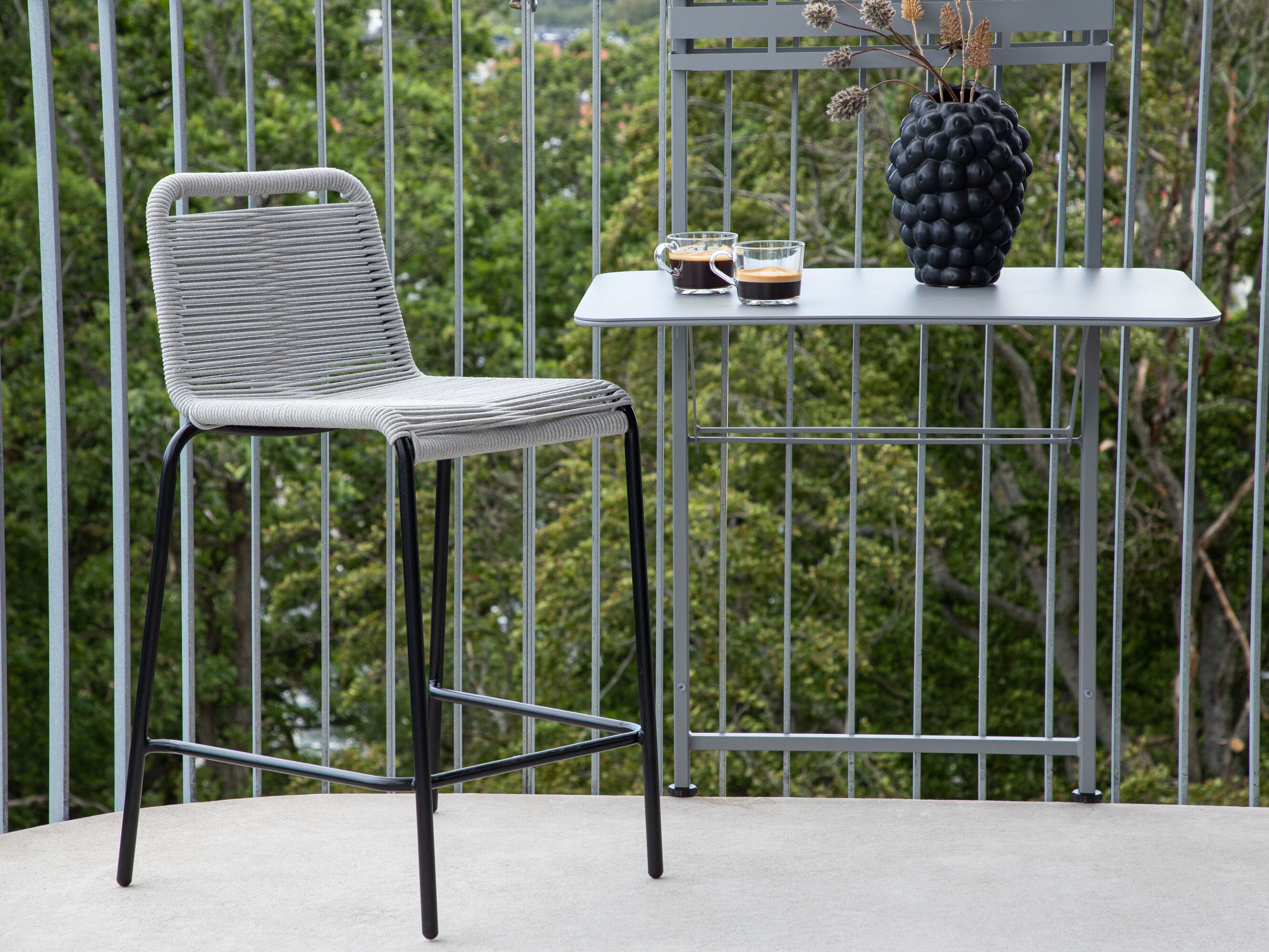 Vrtni barski stol Dallas 3398 (Svetlo siva)