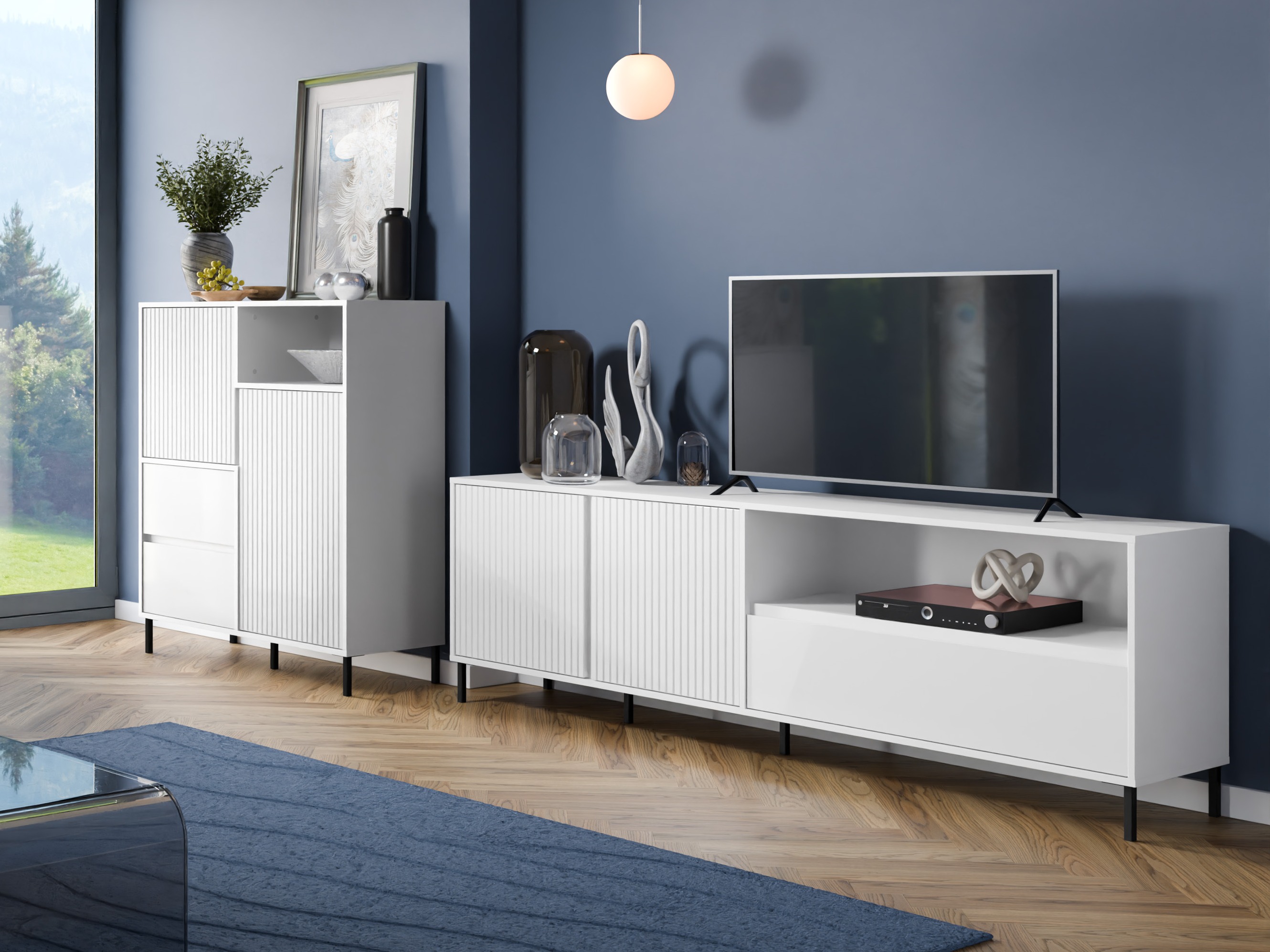 Komplet za dnevno sobo Ruvrevi 105 (Bela)