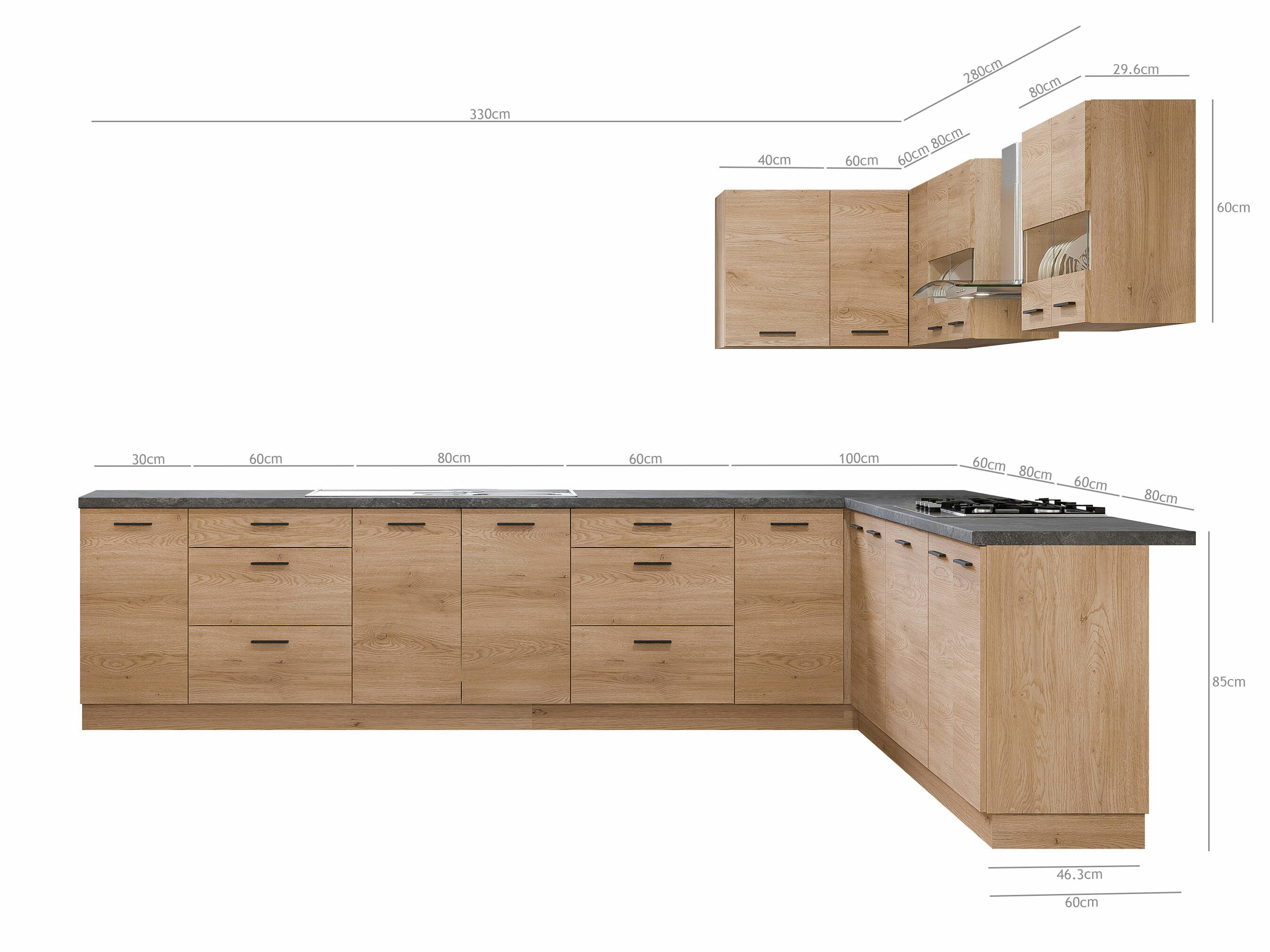 Modularni kuhinjski komplet Ati Torro 134