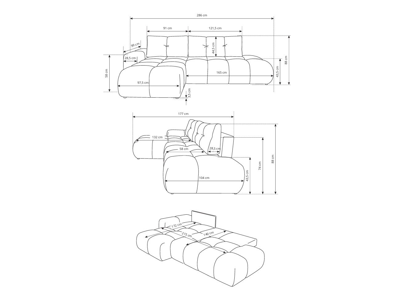 Kotna garnitura Kingston 156 (Flow 01)