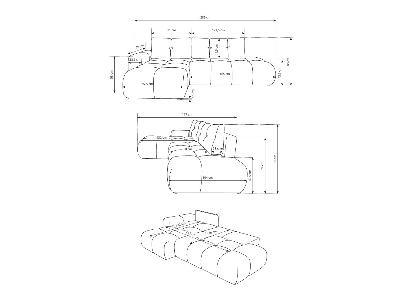 Kotna garnitura Kingston 156 (Flow 17)