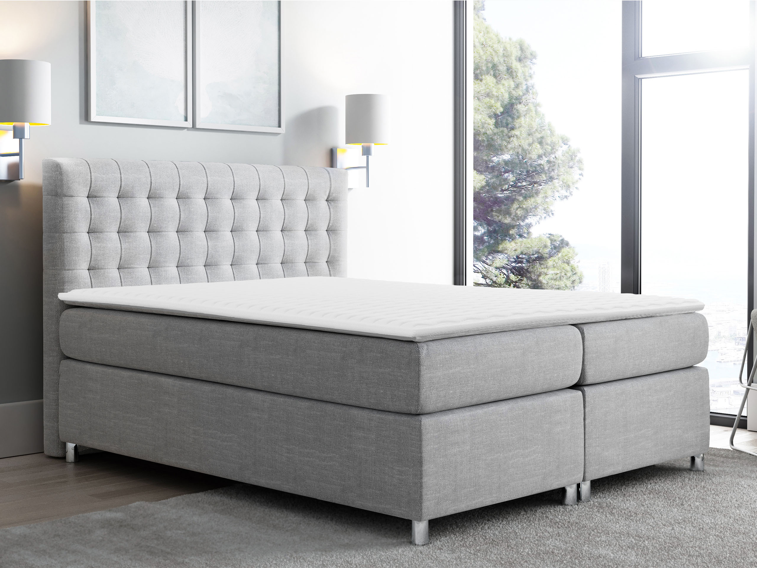 Boxspring postelja Signum (Ikar 05)