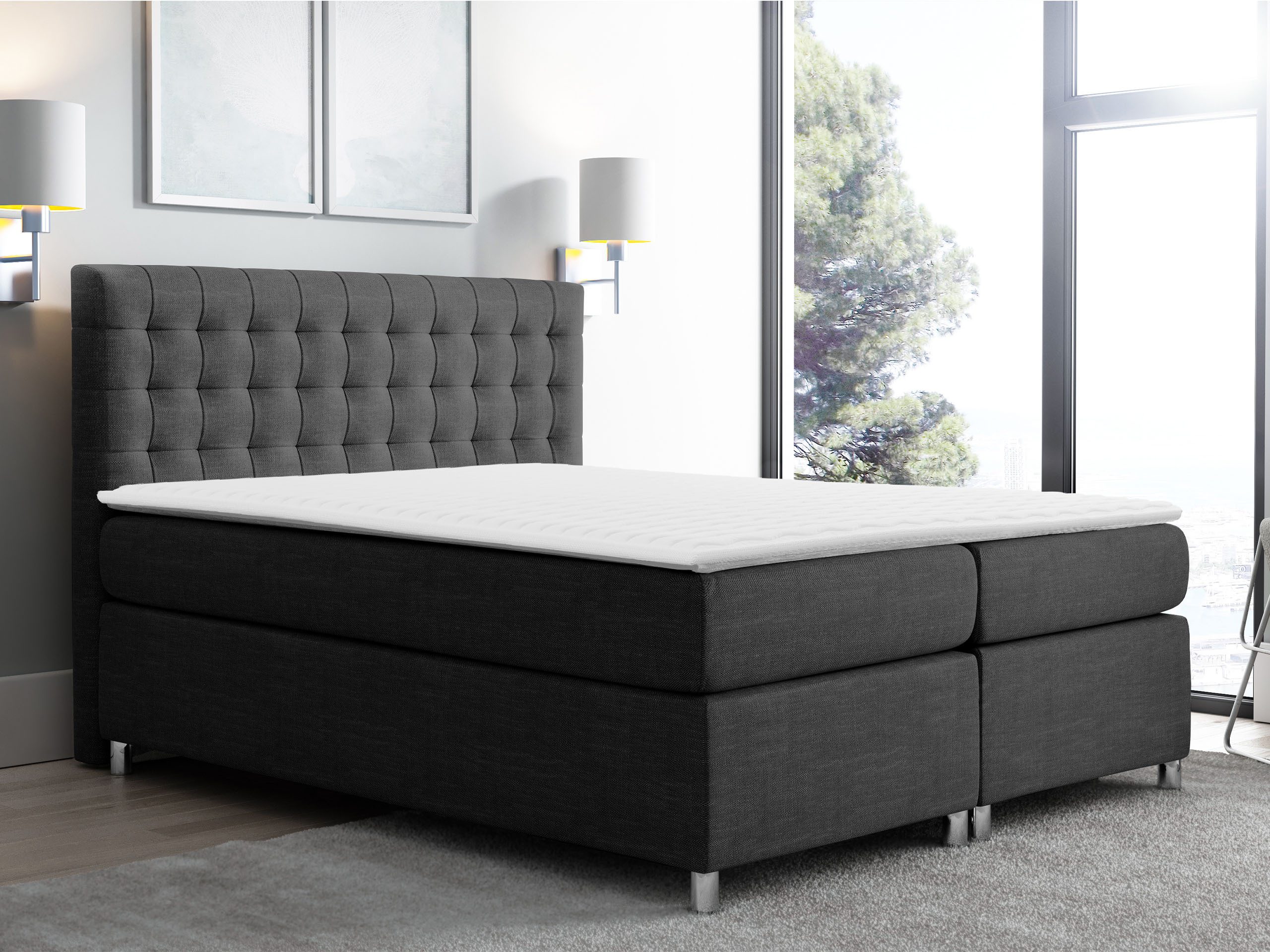Boxspring postelja Signum (Ikar 08)