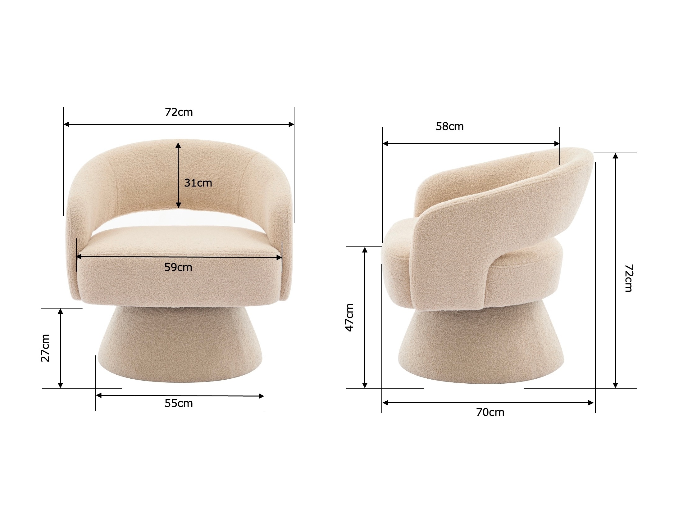 Fotelj Comfivo 475 (Bež)