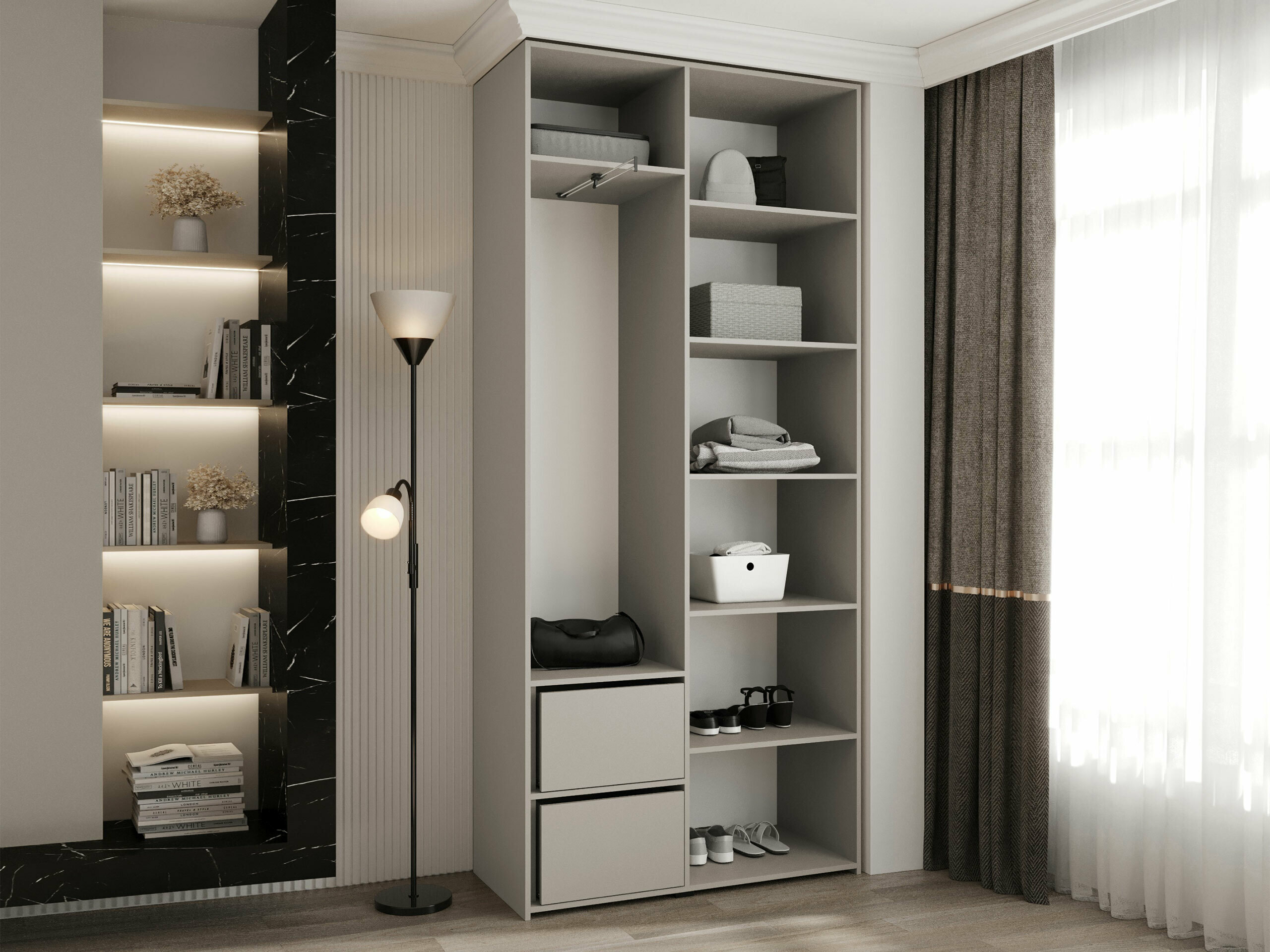 Garderobna omara Hartford 572 (Bela)