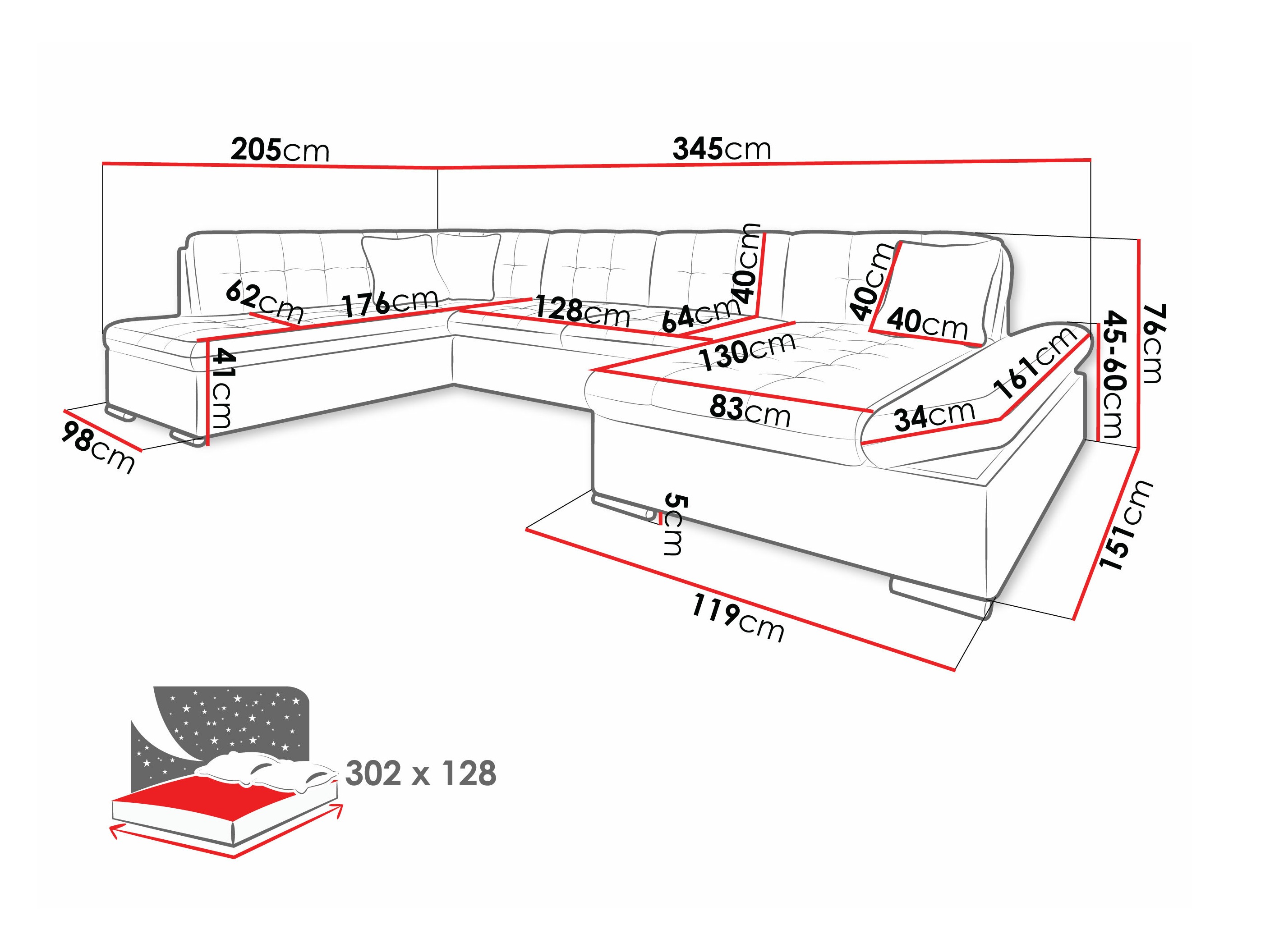 Kotna garnitura Comfivo 149 (Lux 06 + Lux 05)