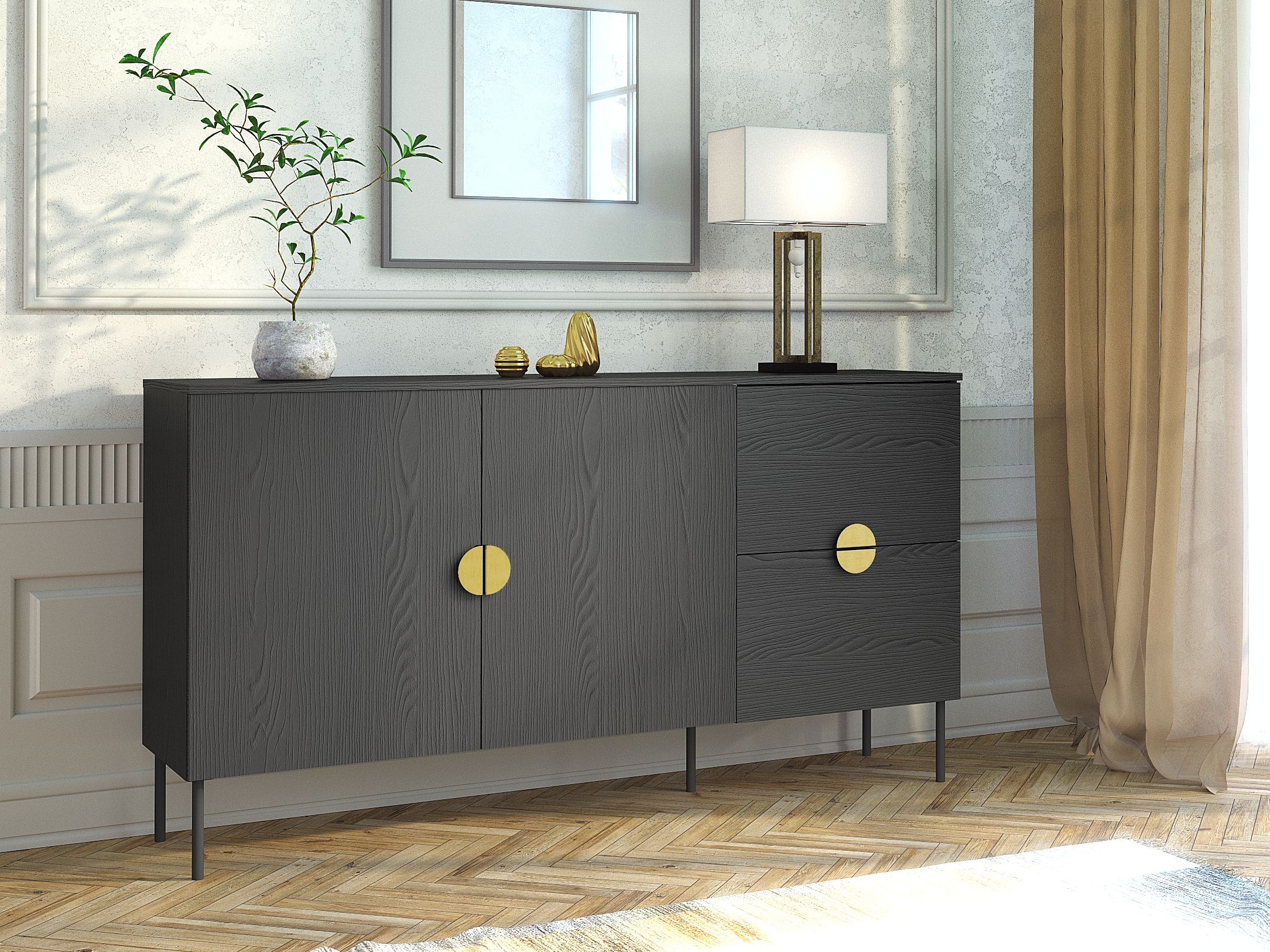 Komoda Morsono 100 (Črna)