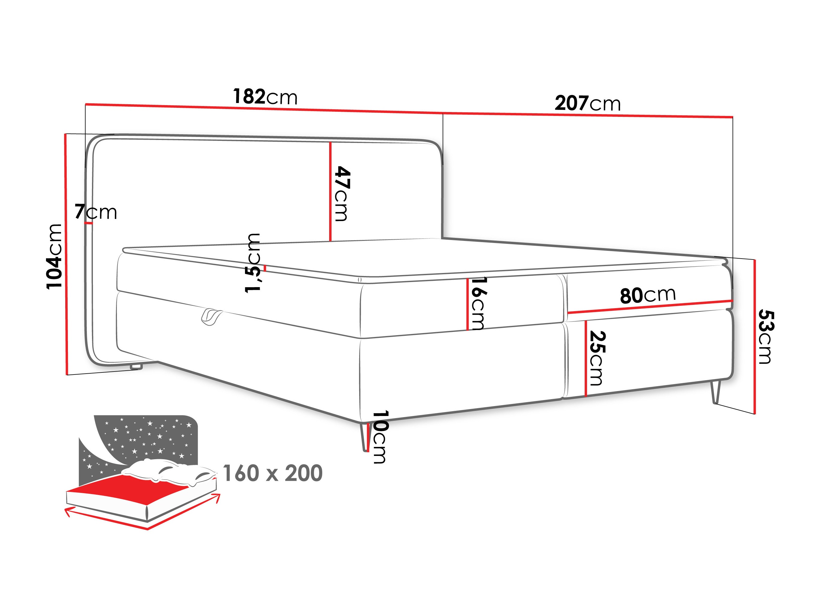 Boxspring postelja Stonecrest 108 (Taro 05)