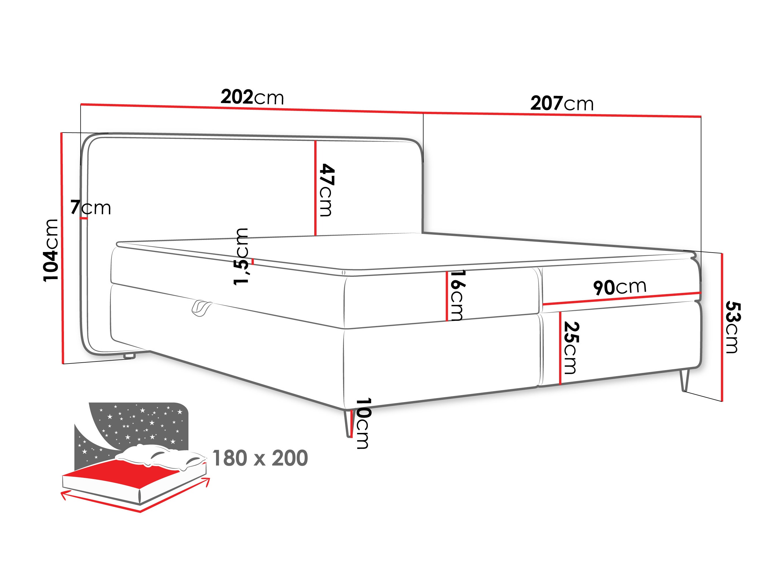 Boxspring postelja Stonecrest 108 (Taro 11)