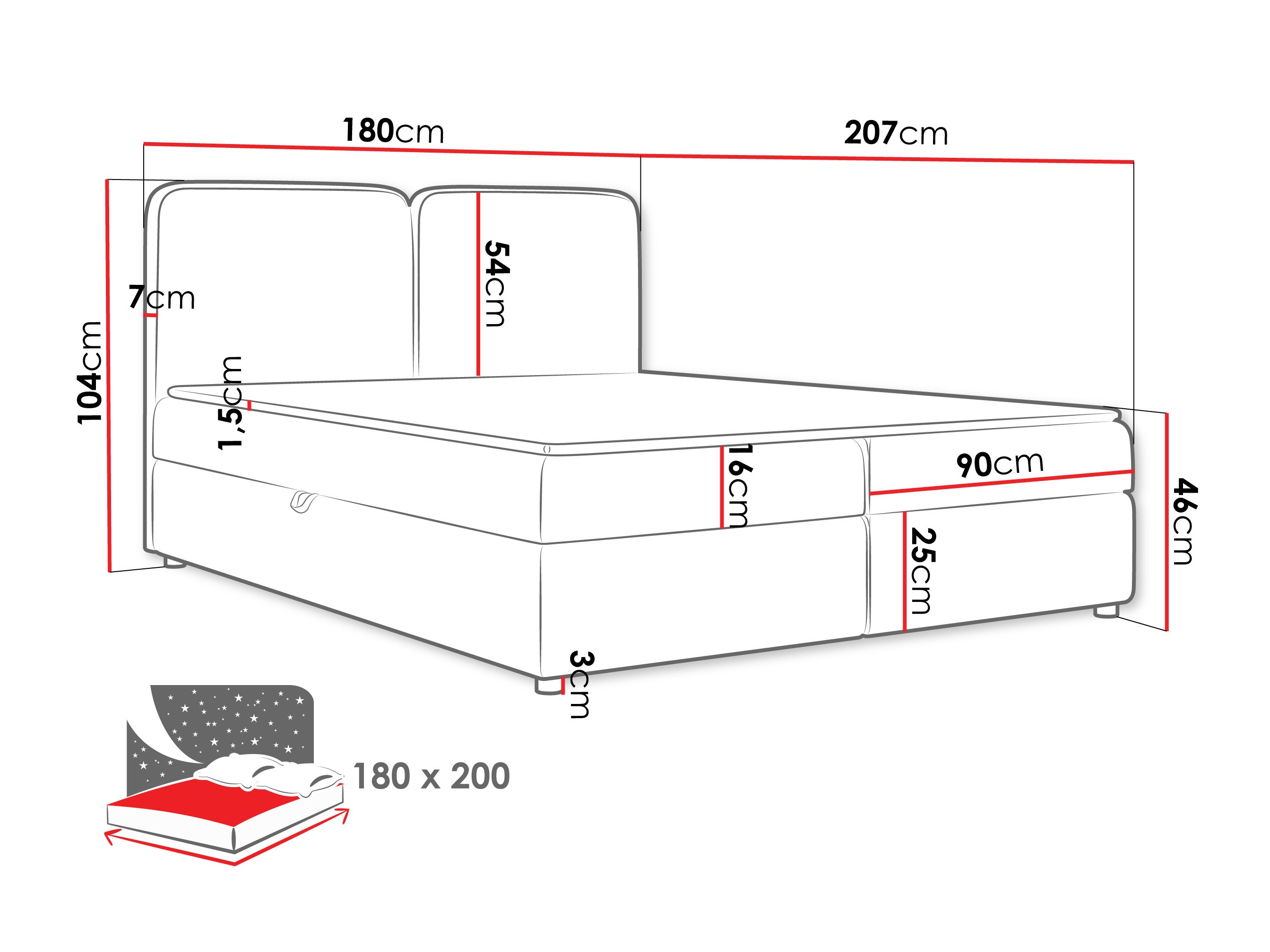Boxspring postelja Stonecrest 109 (Taro 01)