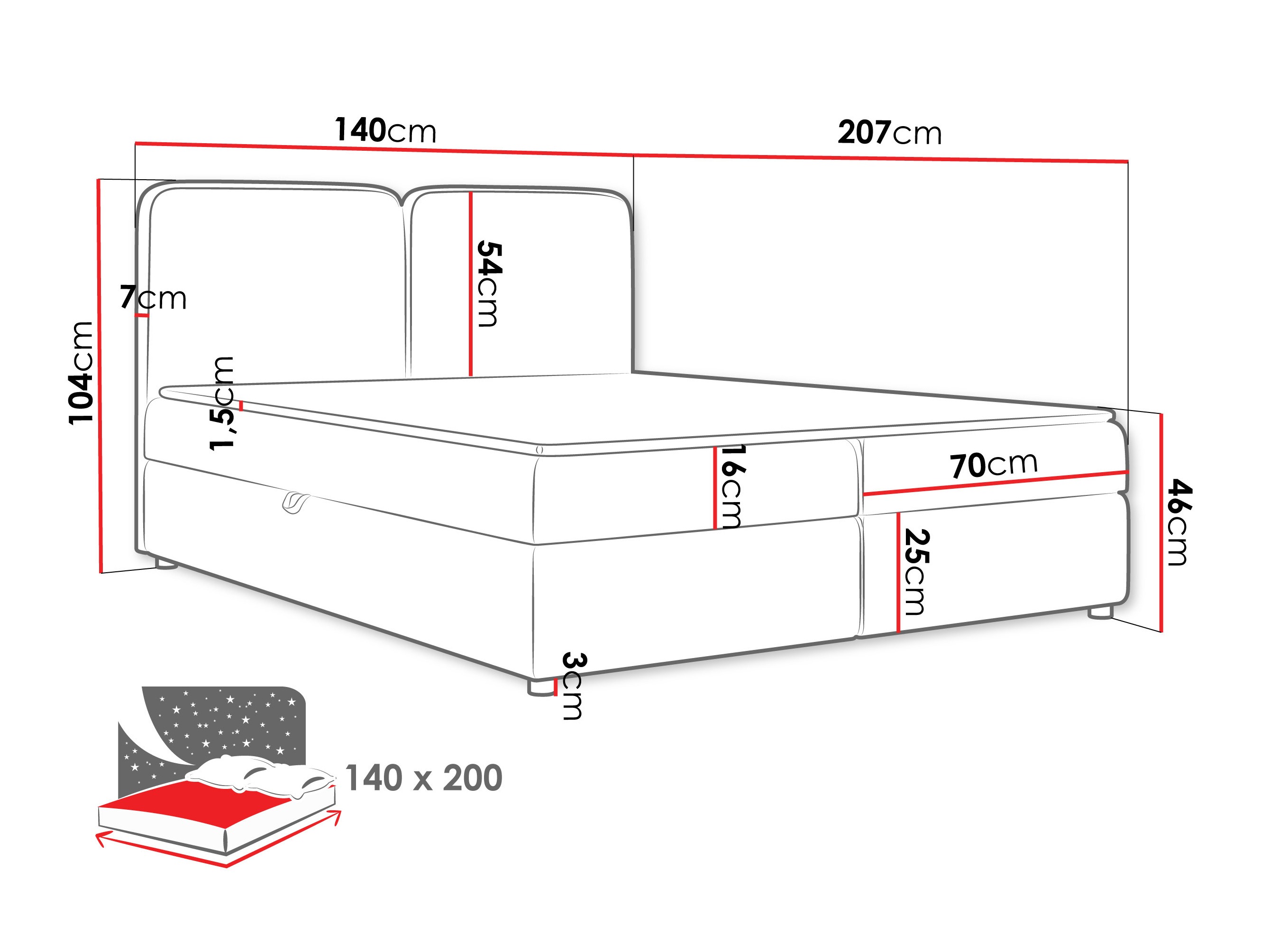 Boxspring postelja Stonecrest 109 (Taro 01)