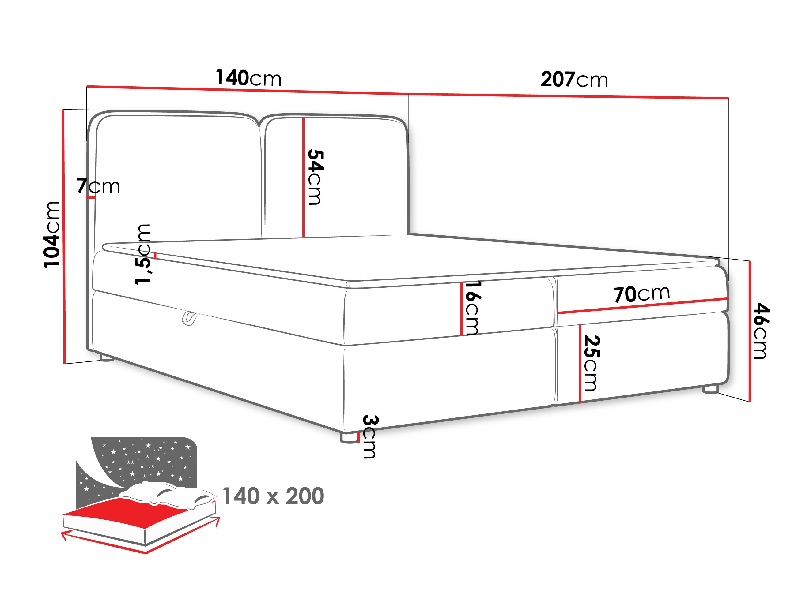 Boxspring postelja Stonecrest 109 (Taro 11)