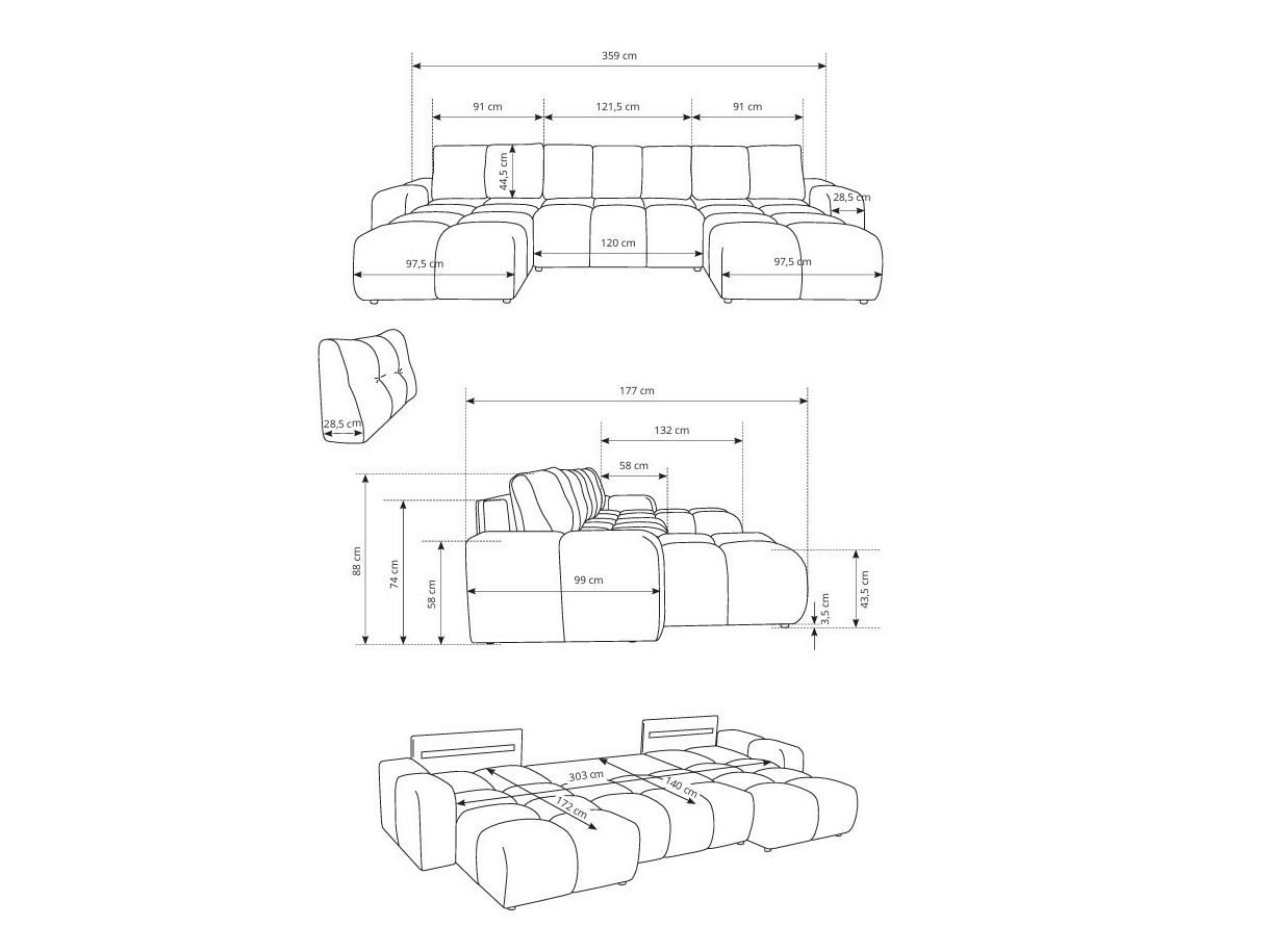 Kotna garnitura Kingston 198 (Curio 09)