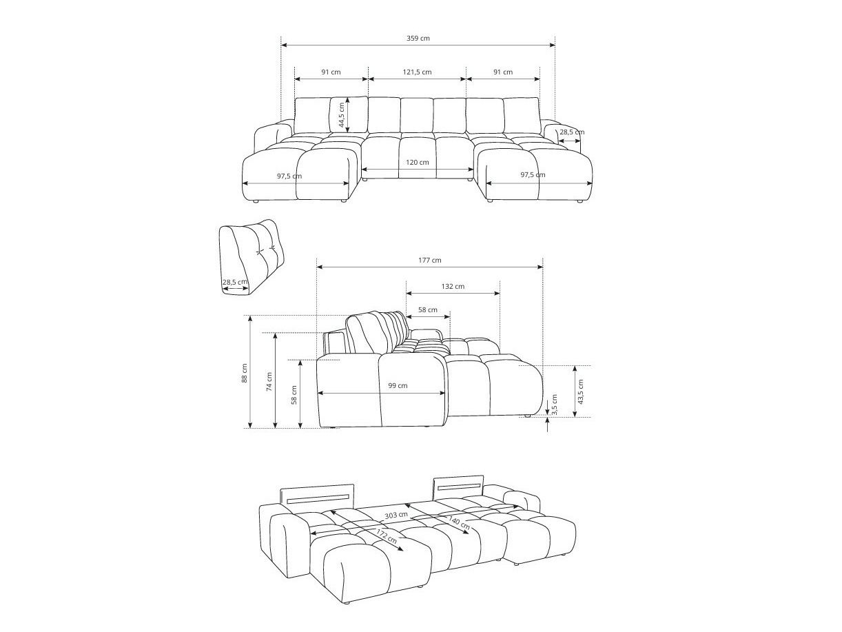 Kotna garnitura Kingston 198 (Curio 60)